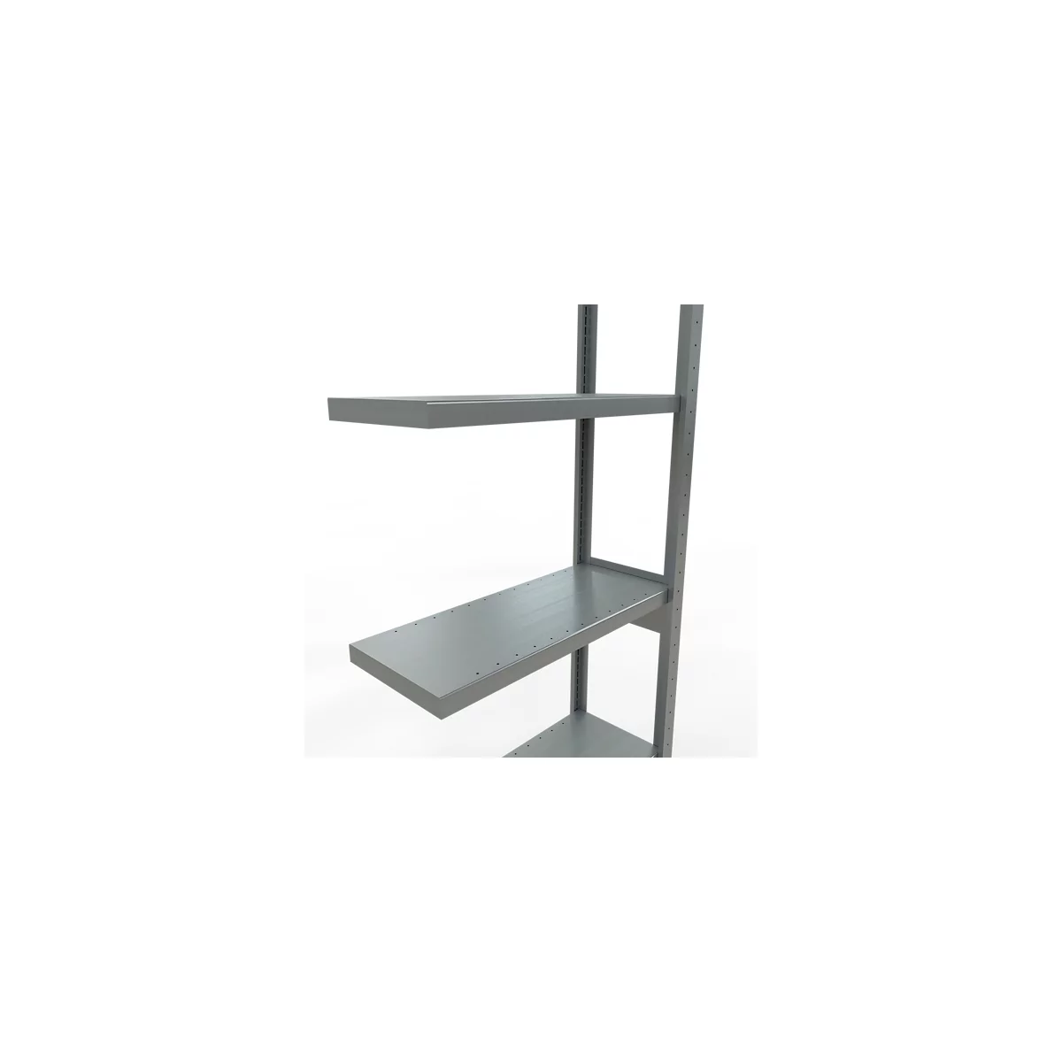 Schulte Lagertechnik Fachbodenregal-Stecksystem MULTIplus 250, Anbauregal, Längenriegel, 2500x750x300 mm, 6 Böden, verzinkt