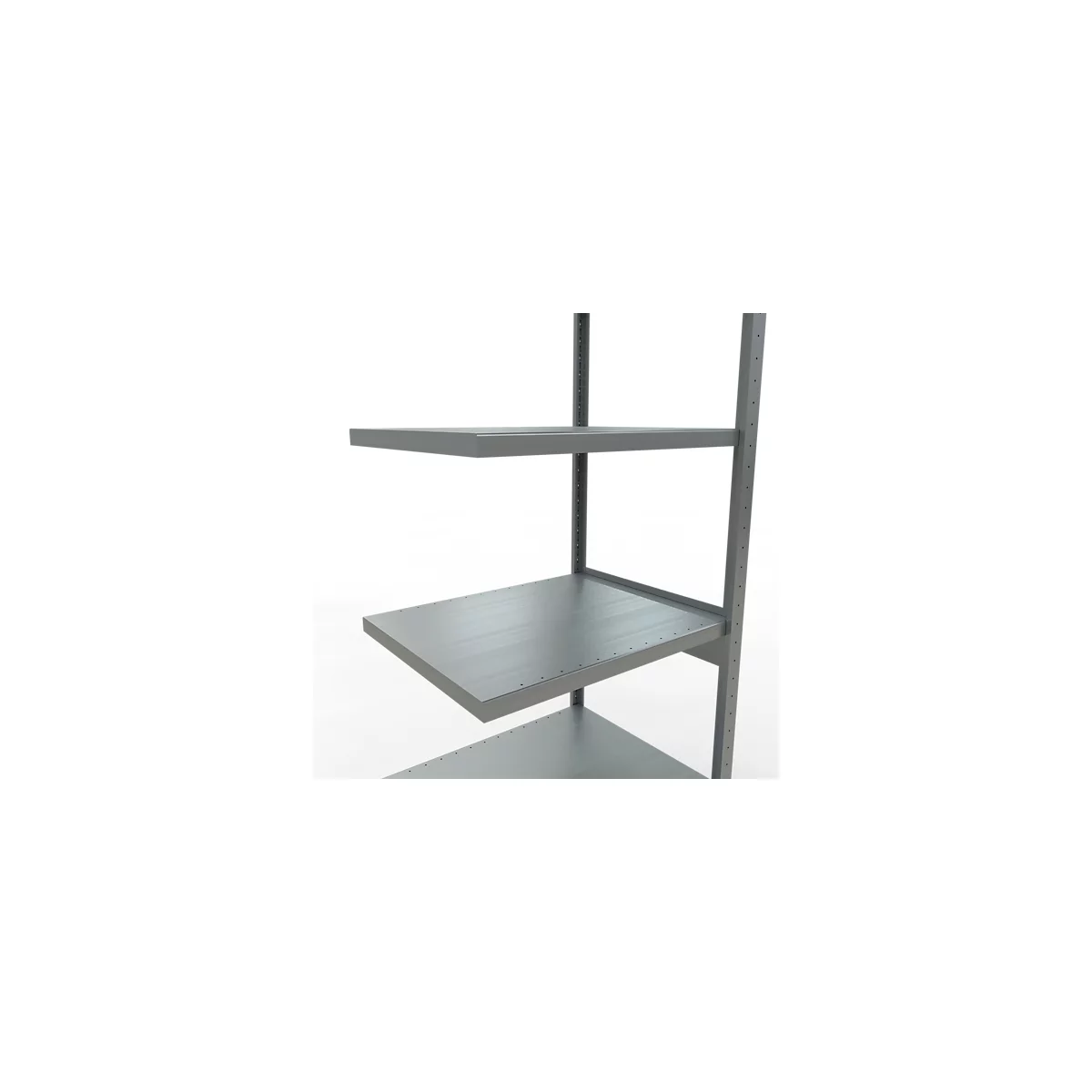 Schulte Lagertechnik Fachbodenregal-Stecksystem MULTIplus 250, Anbauregal, Längenriegel, 2500x750x600 mm, 6 Böden, verzinkt