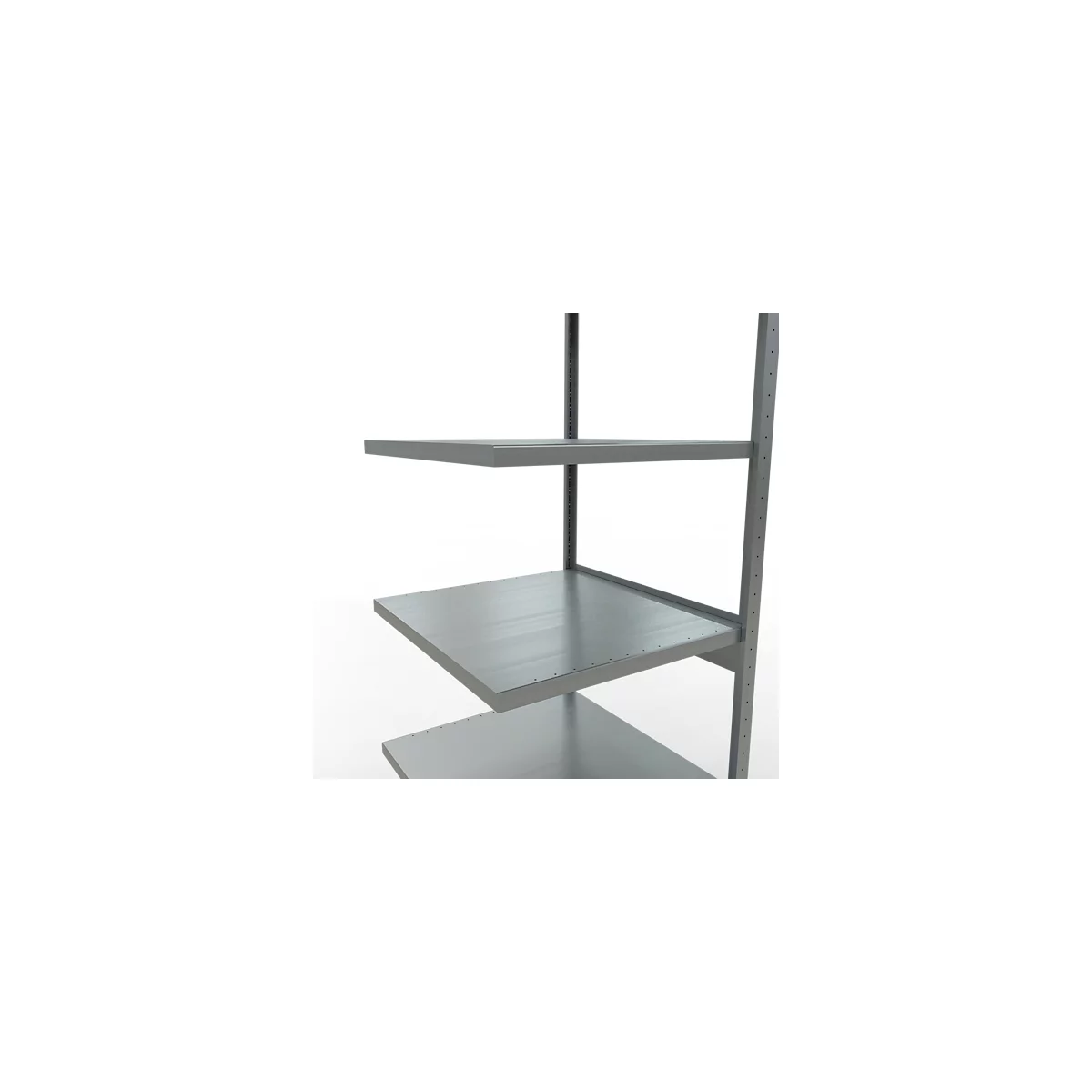 Schulte Lagertechnik Fachbodenregal-Stecksystem MULTIplus 250, Anbauregal, Längenriegel, 2500x750x800 mm, 6 Böden, verzinkt