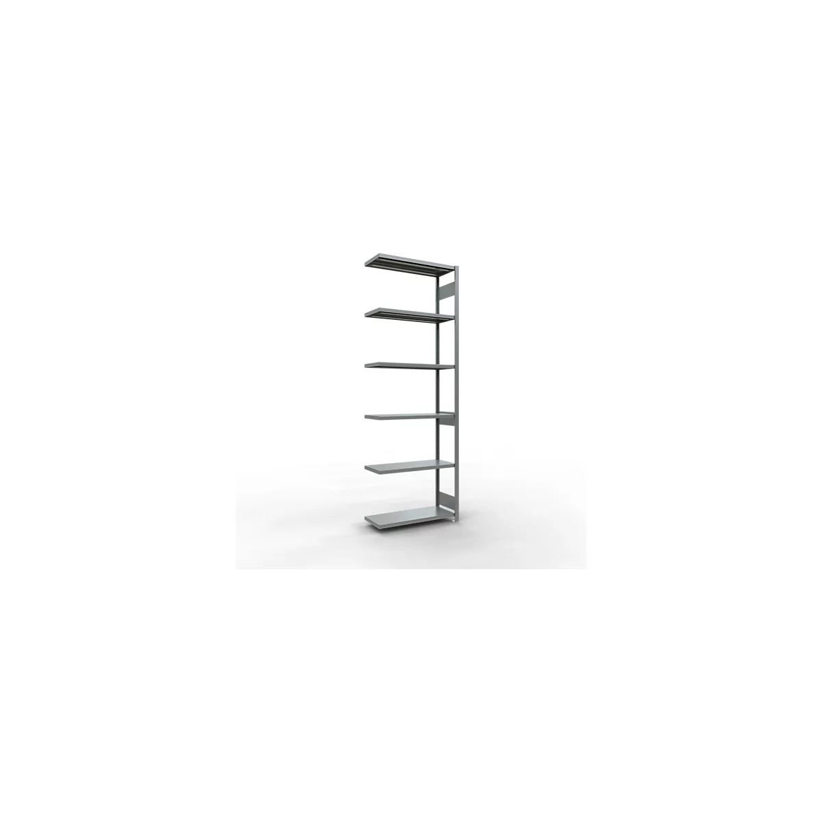 Schulte Lagertechnik Fachbodenregal-Stecksystem MULTIplus 250, Anbauregal, Längenriegel, 3000x1000x400 mm, 7 Böden, verzinkt