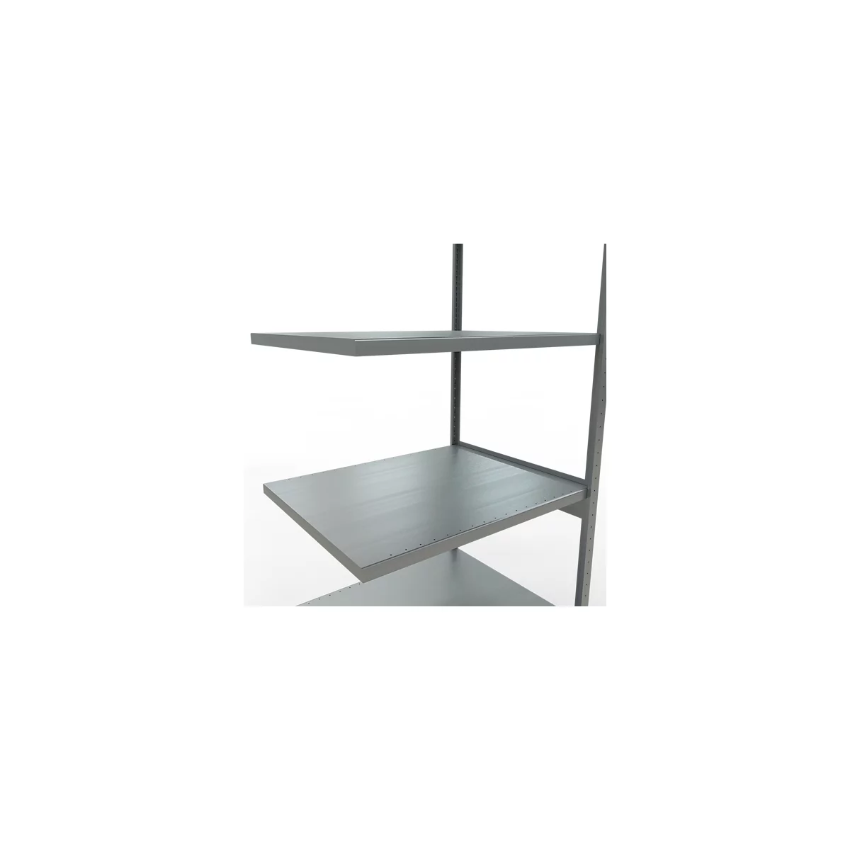 Schulte Lagertechnik Fachbodenregal-Stecksystem MULTIplus 250, Anbauregal, Längenriegel, 3000x1000x800 mm, 7 Böden, verzinkt