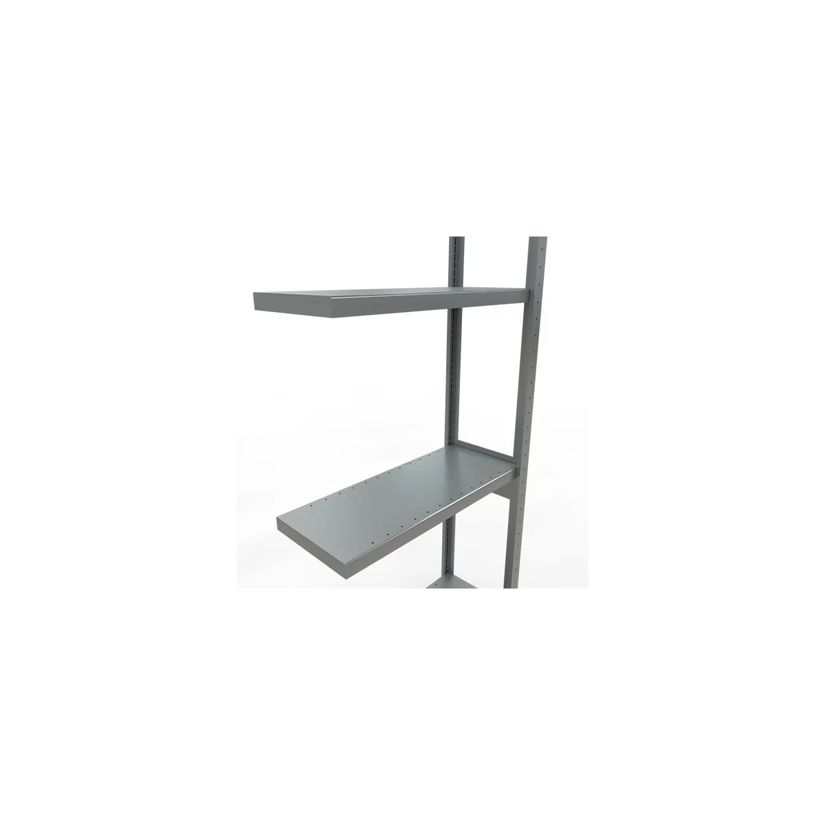 Schulte Lagertechnik Fachbodenregal-Stecksystem MULTIplus 250, Anbauregal, Längenriegel, 3000x750x300 mm, 7 Böden, verzinkt