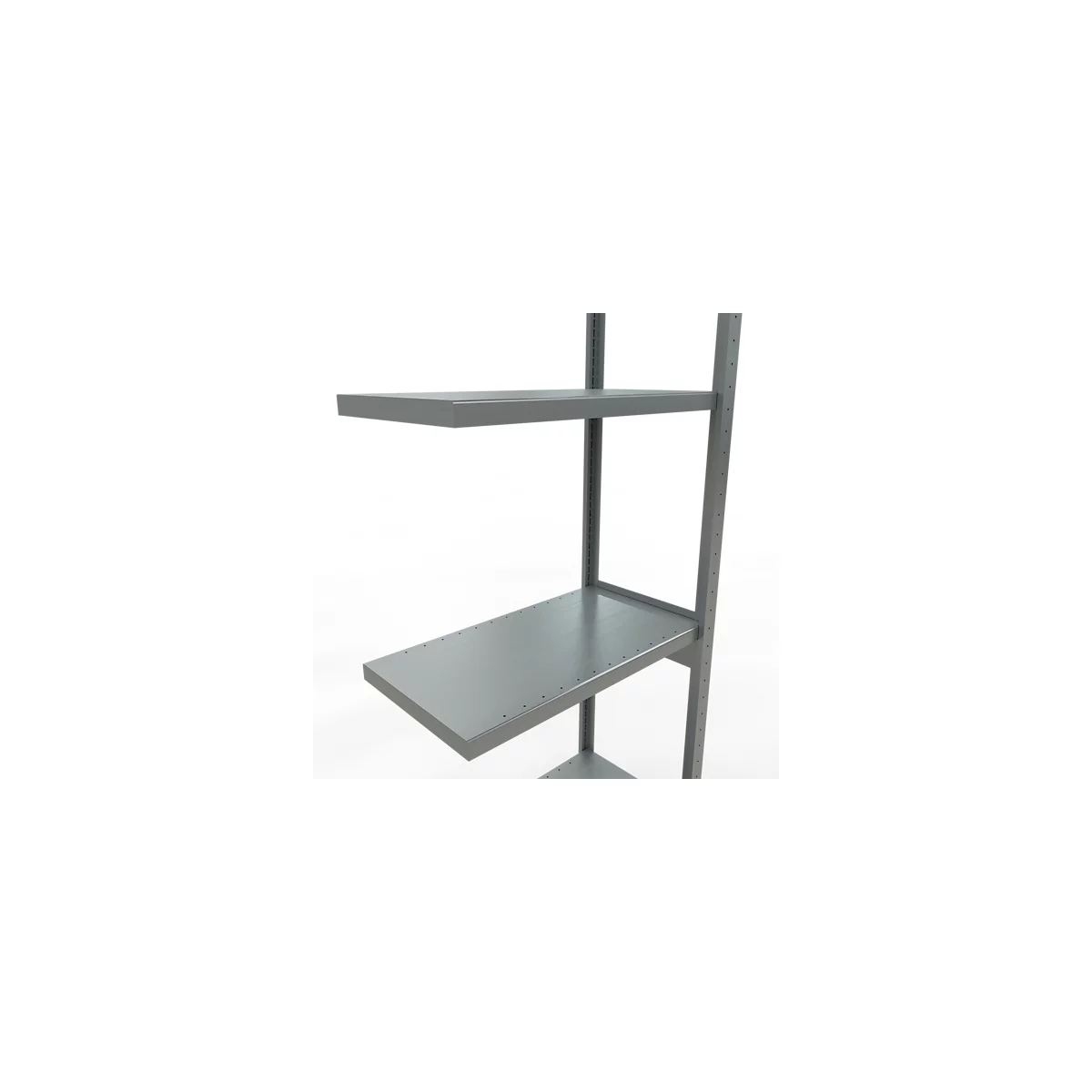 Schulte Lagertechnik Fachbodenregal-Stecksystem MULTIplus 250, Anbauregal, Längenriegel, 3000x750x400 mm, 7 Böden, verzinkt