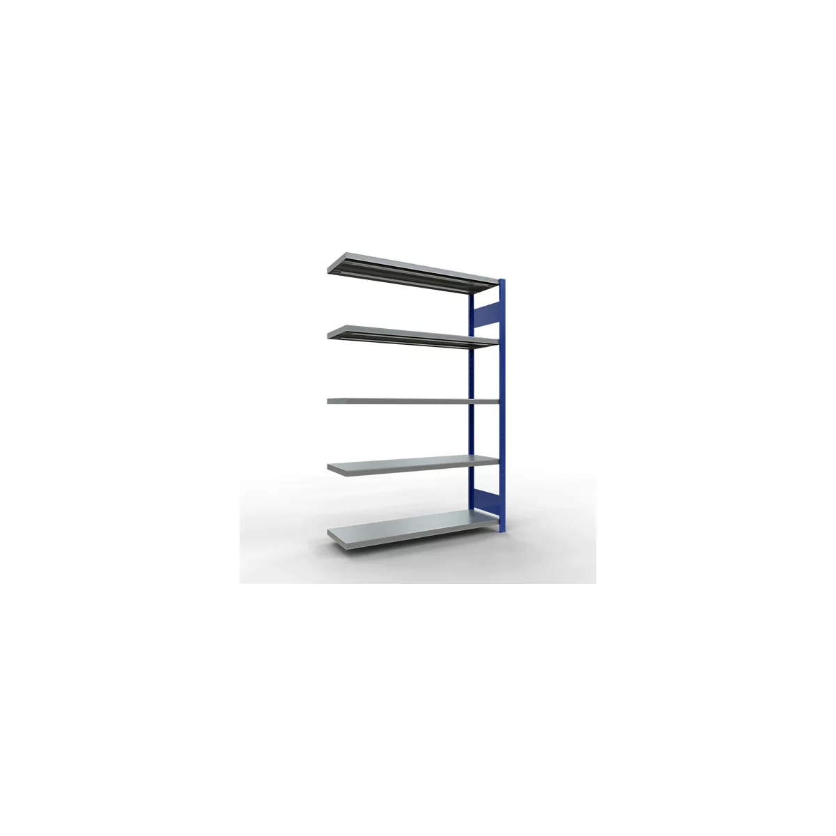 SCHULTE Lagertechnik Fachbodenregal - Stecksystem MULTIplus 250 Anbauregal mit Längenriegel - 2000x1300x400 mm, Typ 250 kg