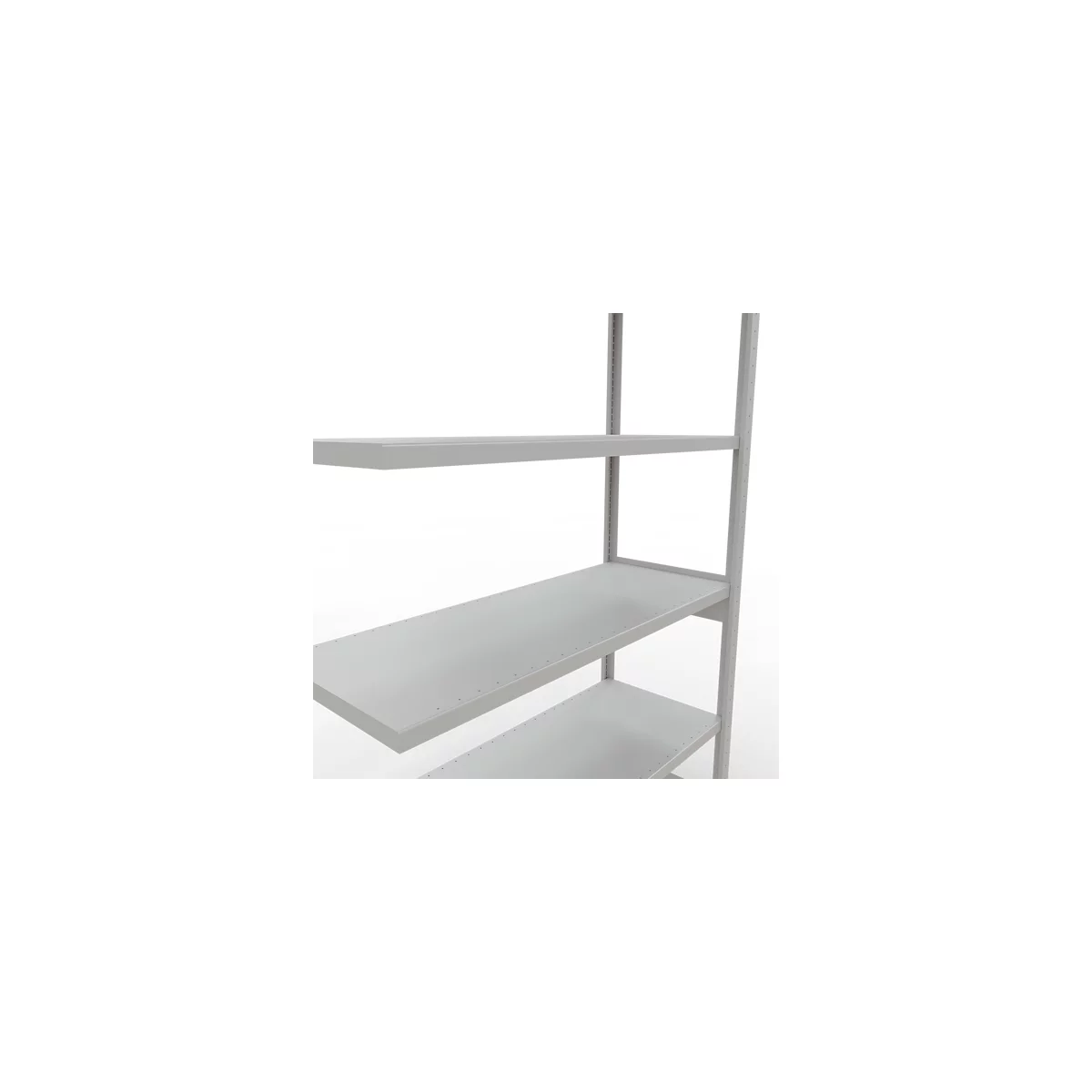 SCHULTE Lagertechnik Fachbodenregal - Stecksystem MULTIplus 250 Anbauregal mit Längenriegel - 2500x1300x500 mm, Typ 250 kg