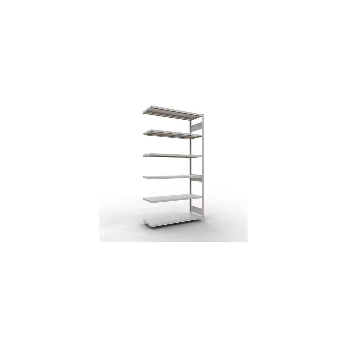 SCHULTE Lagertechnik Fachbodenregal - Stecksystem MULTIplus 250 Anbauregal mit Längenriegel - 2500x1300x500 mm, Typ 250 kg