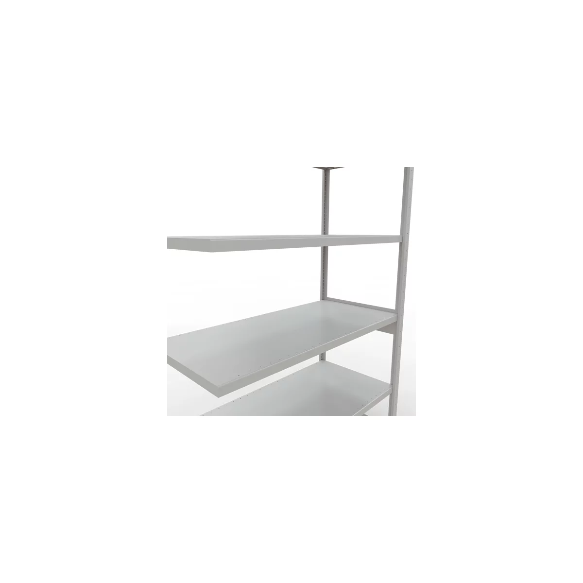 SCHULTE Lagertechnik Fachbodenregal - Stecksystem MULTIplus 250 Anbauregal mit Längenriegel - 2500x1300x600 mm, Typ 250 kg