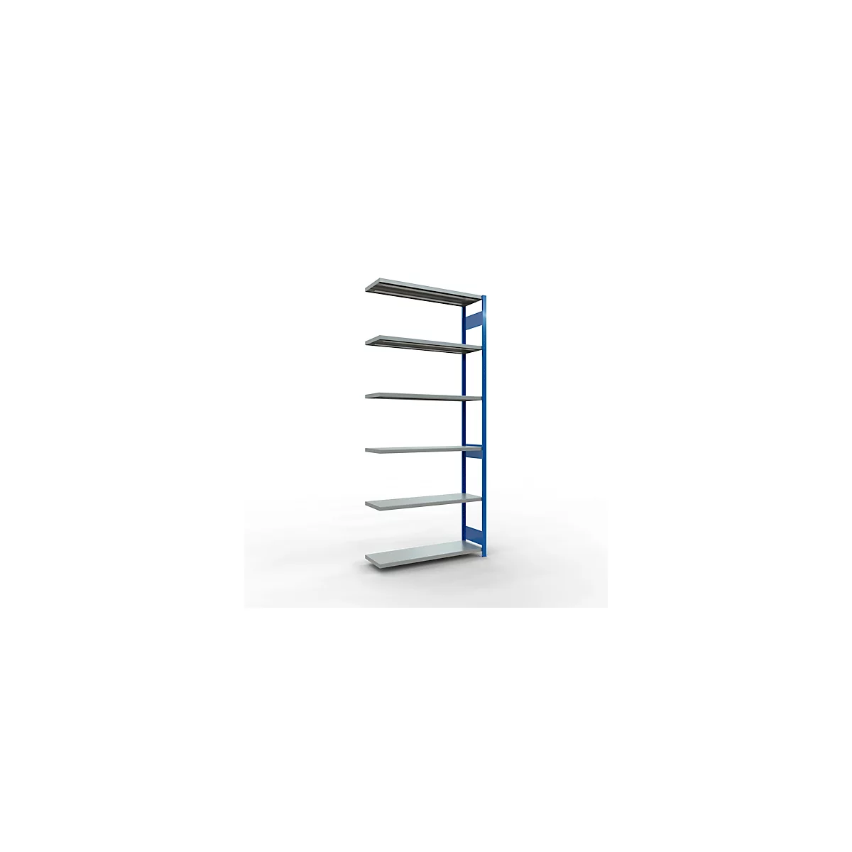 SCHULTE Lagertechnik Fachbodenregal - Stecksystem MULTIplus 250 Anbauregal mit Längenriegel - 3000x1300x400 mm, Typ 250 kg