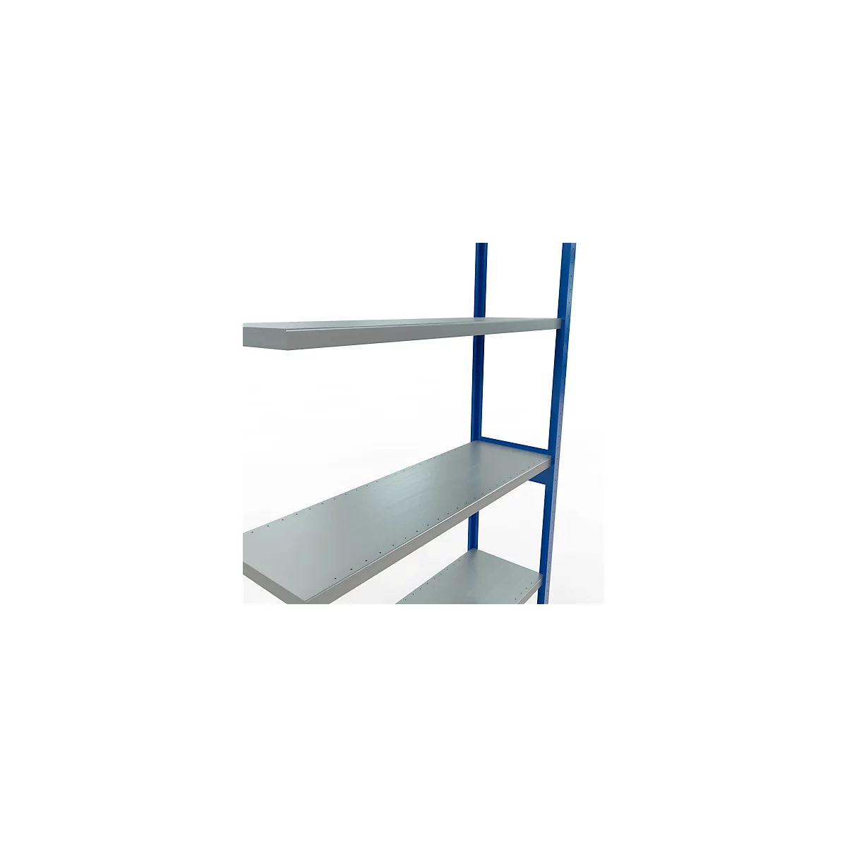 SCHULTE Lagertechnik Fachbodenregal - Stecksystem MULTIplus 250 Anbauregal mit Längenriegel - 3000x1300x400 mm, Typ 250 kg