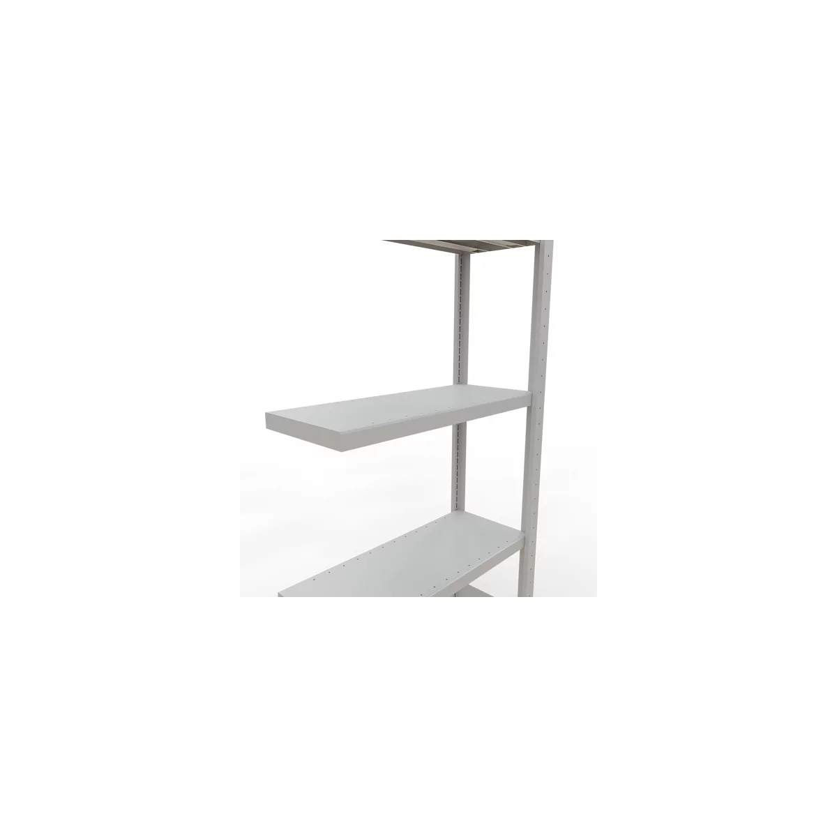 Schulte Lagertechnik Fachbodenregal-Stecksystem MULTIplus 250, Grundregal, Längenriegel, 2000x750x300 mm, 5 Böden, lichtgrau