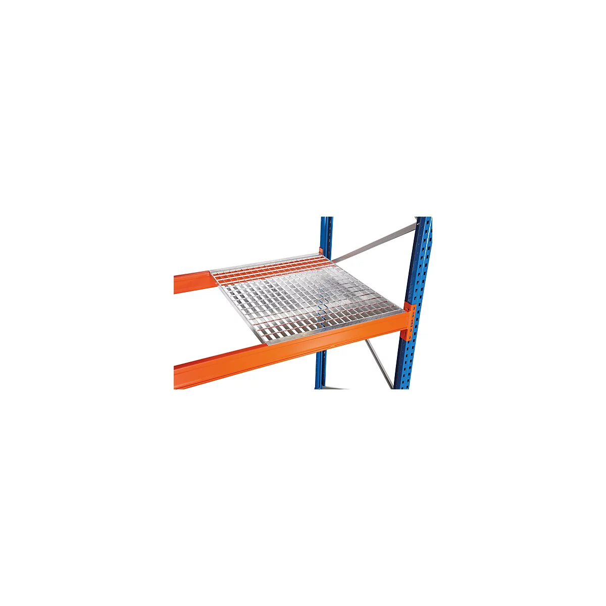 Schulte Lagertechnik Grille à poser à fleur de longeron pour rayonnage à palettes, L 1350 x P 800 mm, pour profondeur de longeron 50 mm, galvanisée, 1 pièce