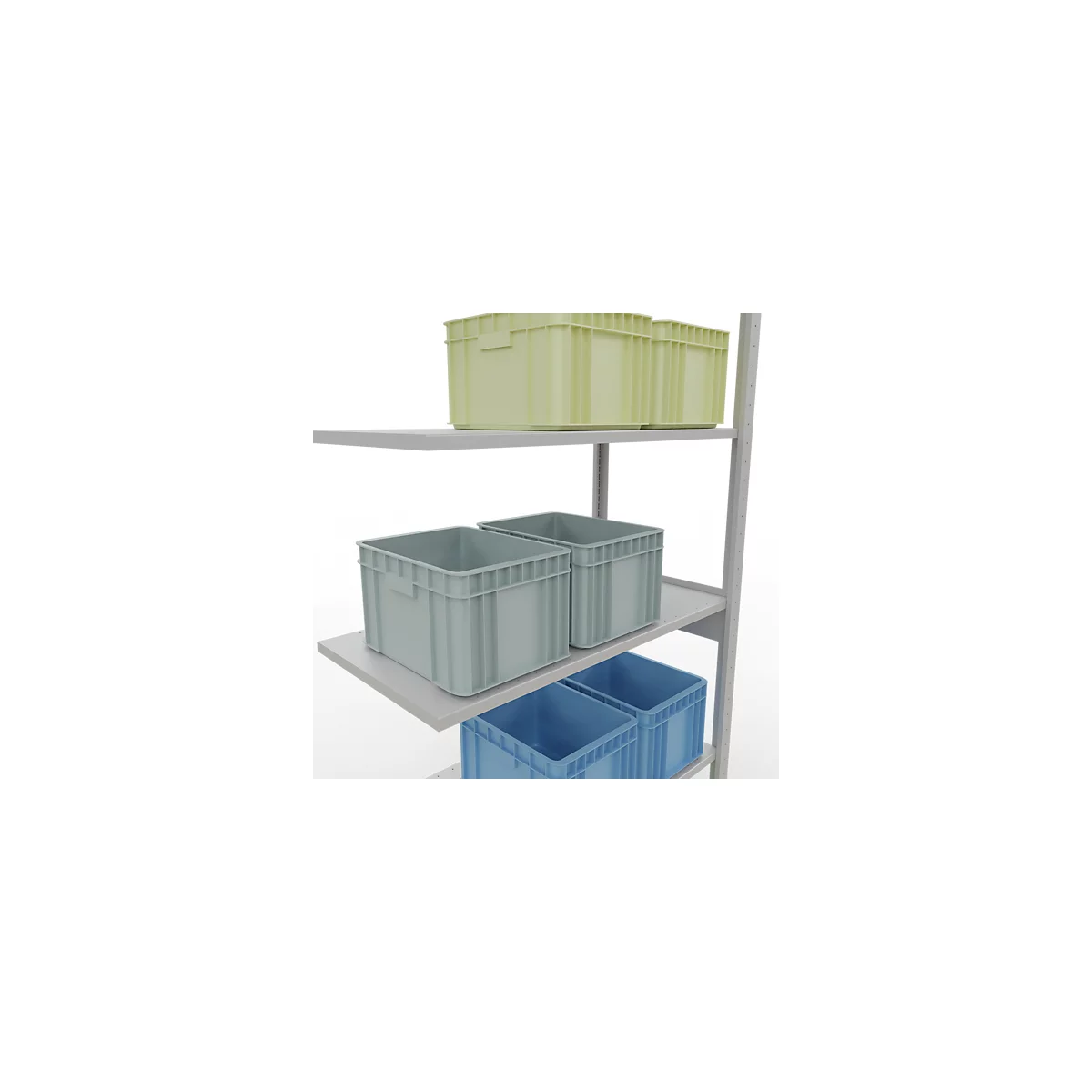 SCHULTE Lagertechnik - Insteekbevestiging met lengtebout - 2500x1000x500 mm, type 150 kg