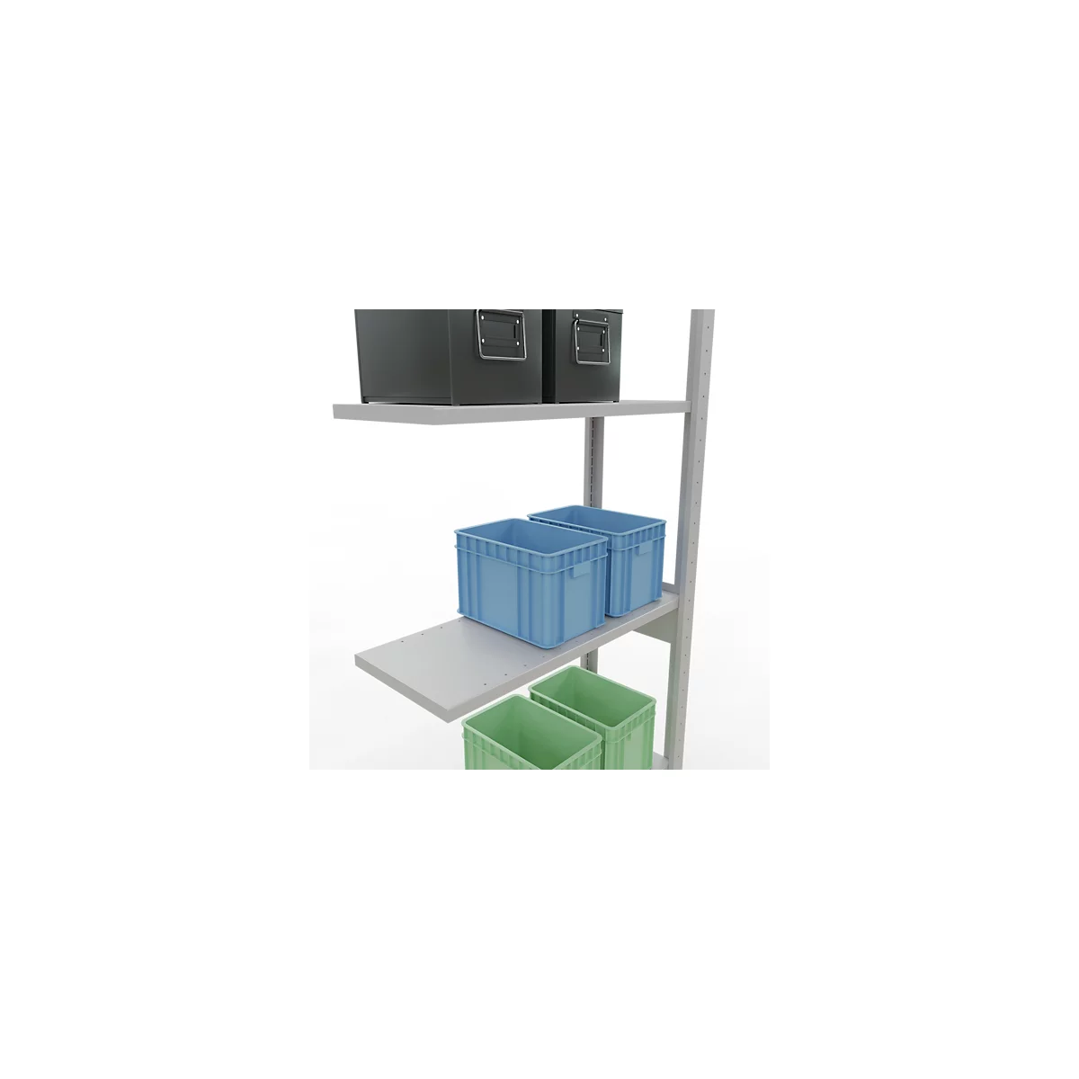 SCHULTE Lagertechnik - Insteekbevestiging met lengtebout - 2500x750x300 mm, type 150 kg