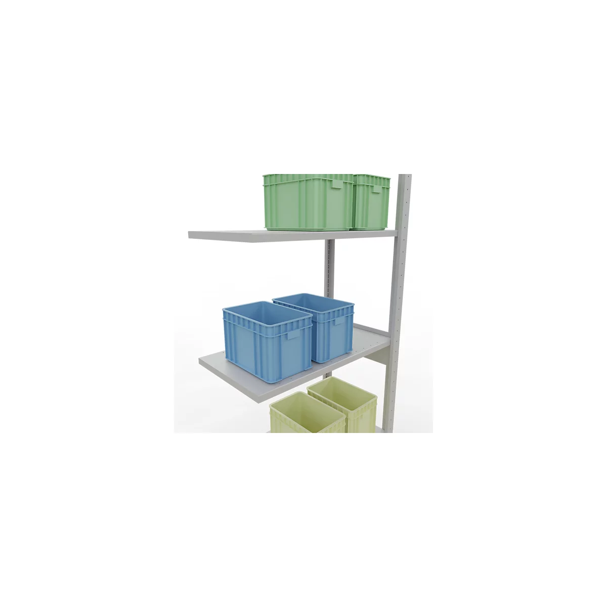 SCHULTE Lagertechnik - Insteekbevestiging met lengtebout - 2500x750x400 mm, type 150 kg