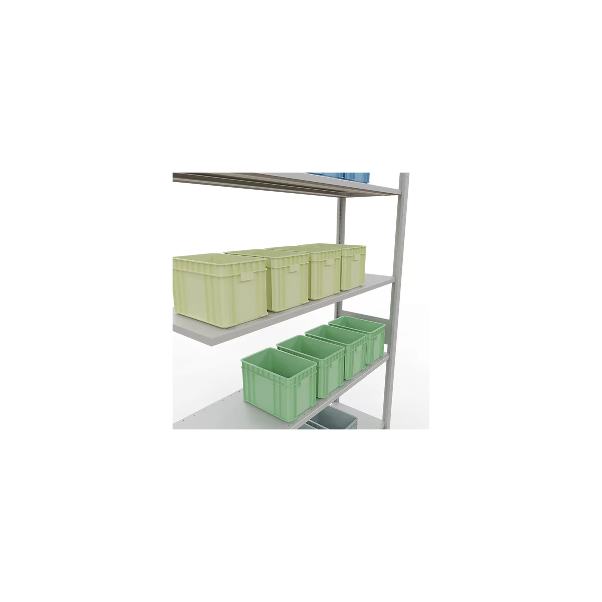 SCHULTE Lagertechnik - Insteekbevestiging met lengtebout - 3000x1300x400 mm, type 150 kg