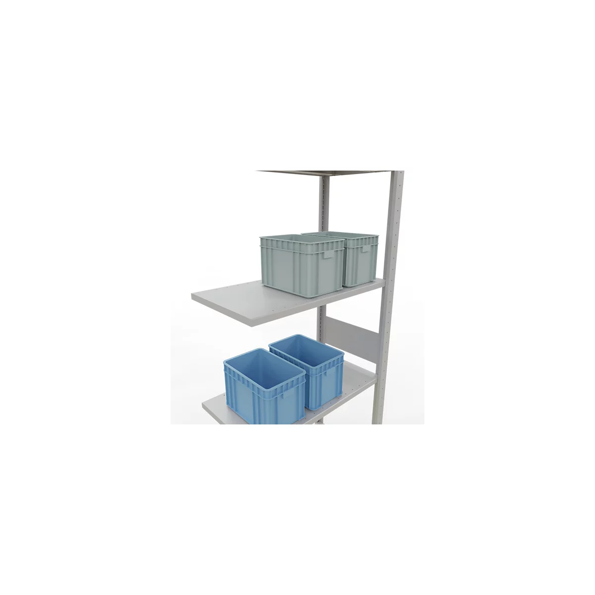 SCHULTE Lagertechnik - Insteekbevestiging met lengtebout - 3000x750x400 mm, type 150 kg