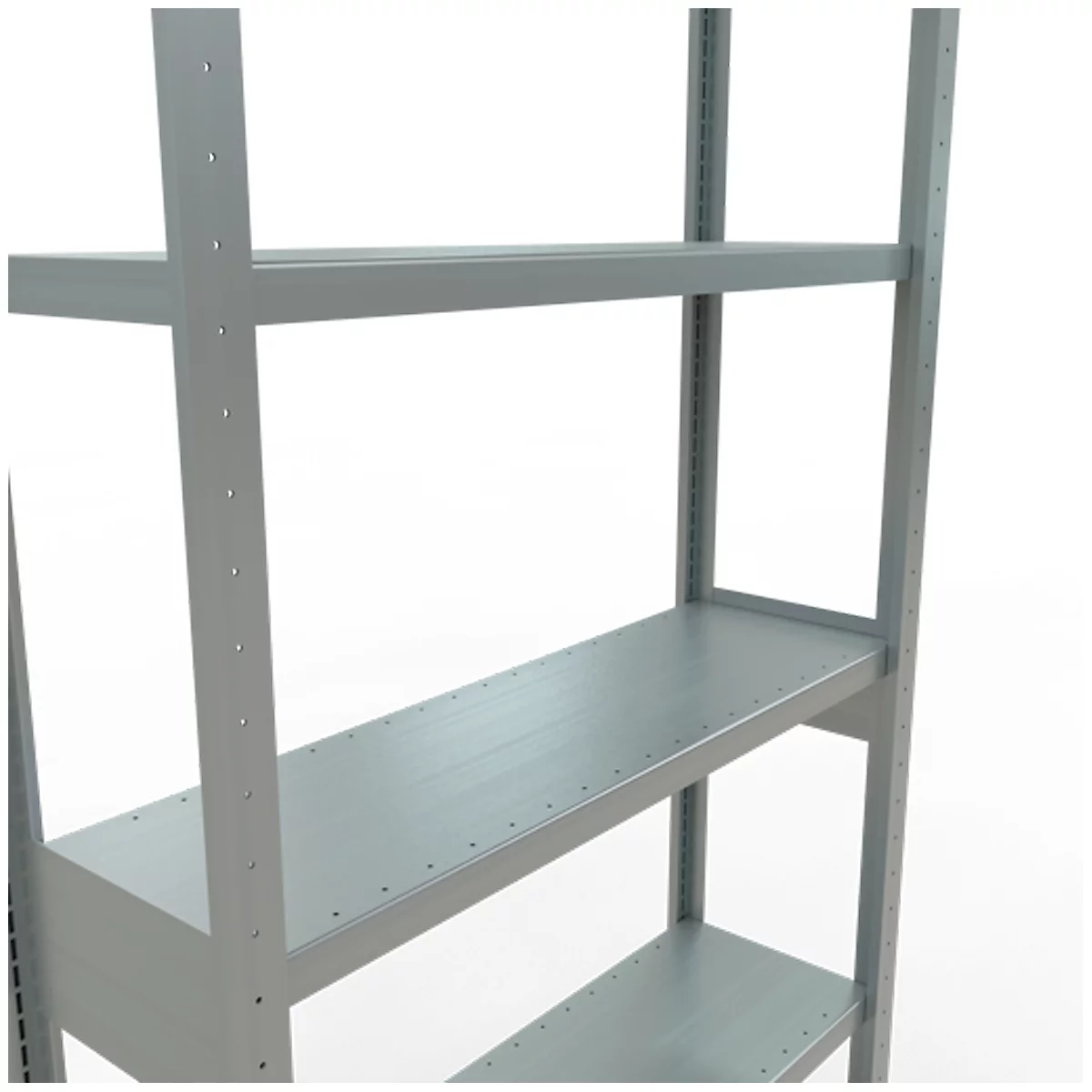 Schulte Lagertechnik MULTIplus 250 boutloos rekkensysteem, basisrek, lengte bout, 2500x1000x300 mm, 6 legborden, gegalvaniseerd