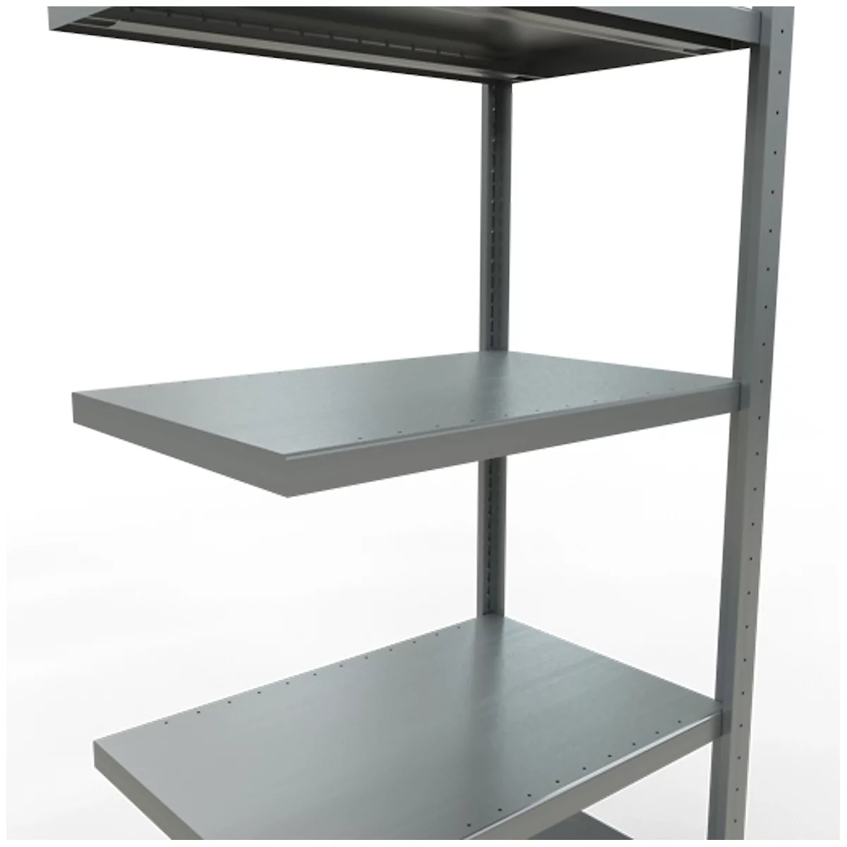 Schulte Lagertechnik MULTIplus 250 boutloos rekkensysteem, boutloze aanbouwstelling, lengte bout, 2000x750x600 mm, 5 legborden, verzinkt