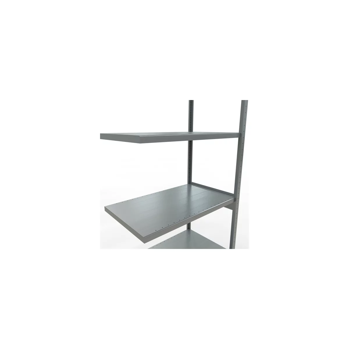 Schulte Lagertechnik MULTIplus 250 boutloos rekkensysteem, boutloze aanbouwstelling, lengte bout, 3000x1000x600 mm, 7 legborden, verzinkt