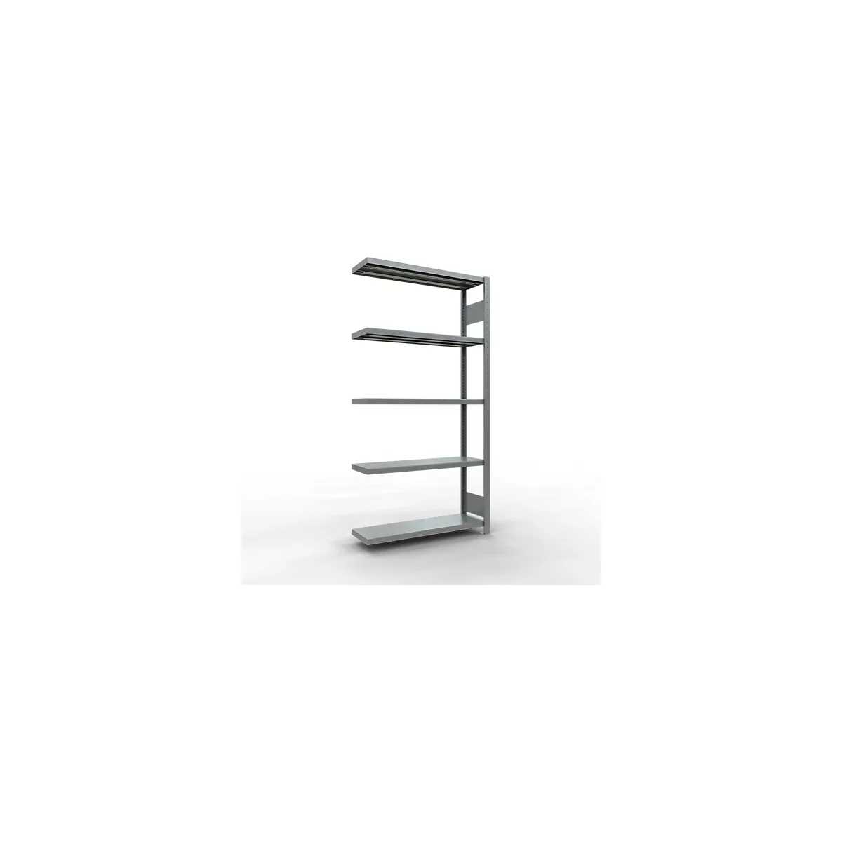 Schulte Lagertechnik MULTIplus 250 rekkensysteem zonder scharnieren, aanschroefbaar, lengte bout, 2000x1000x300 mm, 5 legborden, gegalvaniseerd