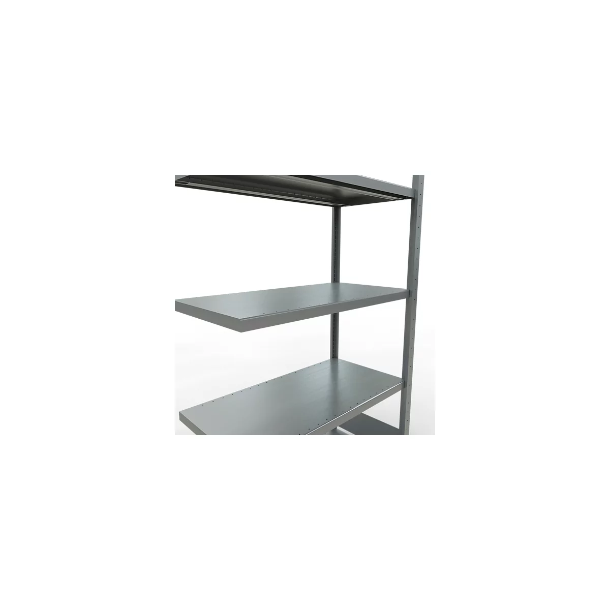 Schulte Lagertechnik MULTIplus 250 rekkensysteem zonder scharnieren, aanschroefbaar, lengte bout, 2000x1000x500 mm, 5 legborden, gegalvaniseerd
