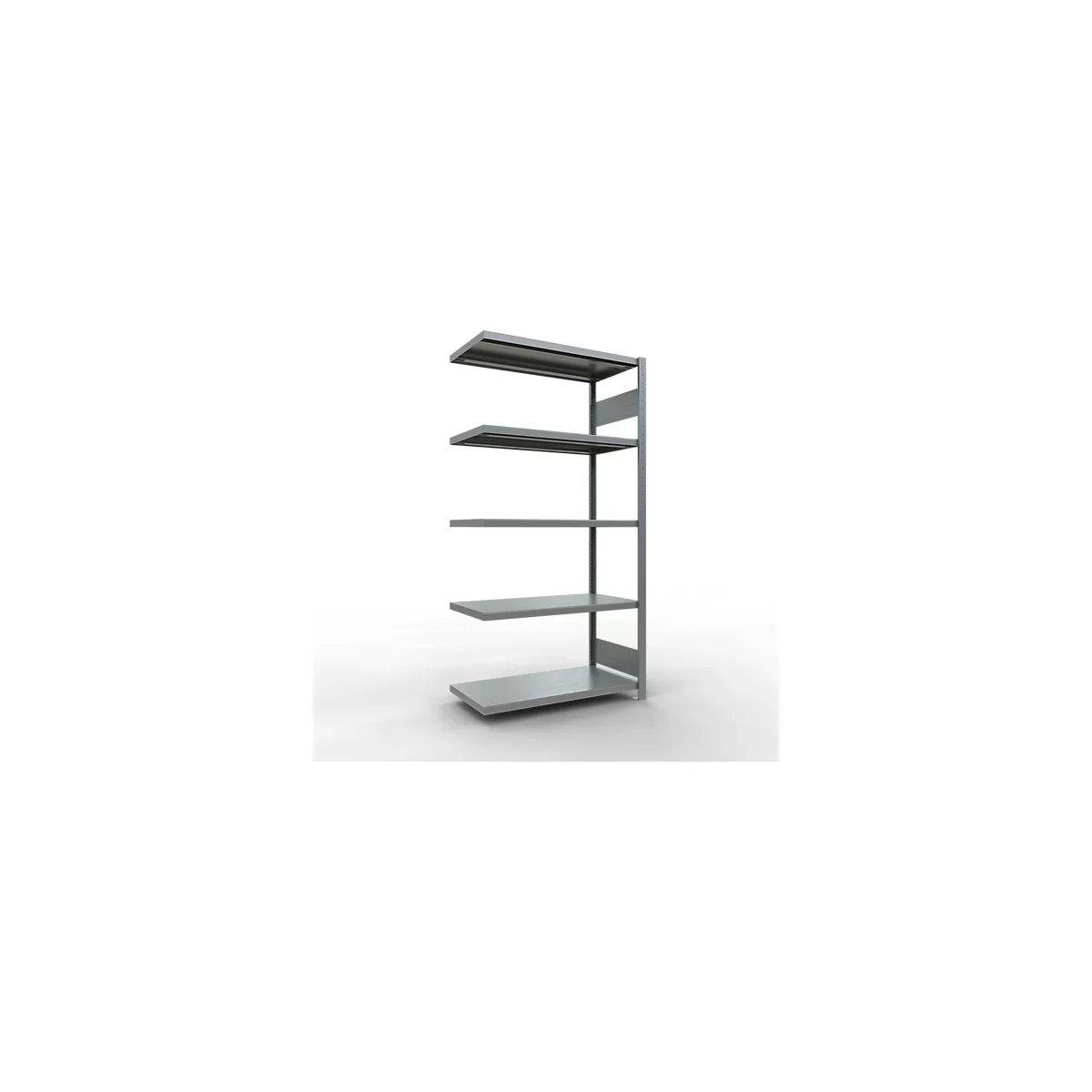 Schulte Lagertechnik MULTIplus 250 rekkensysteem zonder scharnieren, aanschroefbaar, lengte bout, 2000x1000x500 mm, 5 legborden, gegalvaniseerd