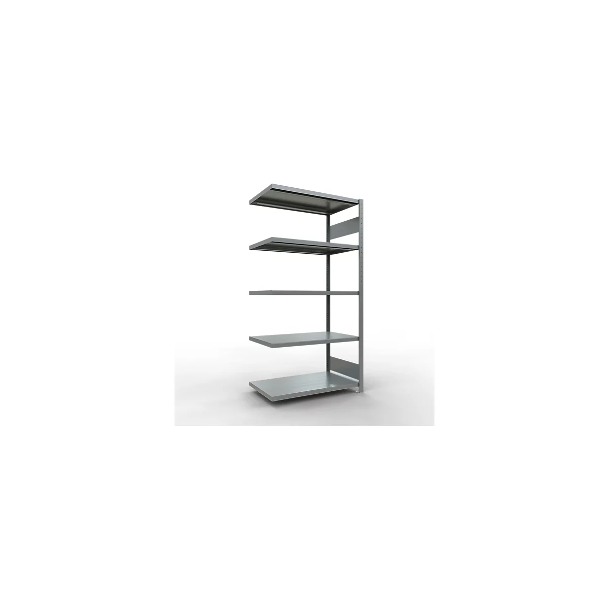 Schulte Lagertechnik MULTIplus 250 rekkensysteem zonder scharnieren, aanschroefbaar, lengte bout, 2000x1000x600 mm, 5 legborden, gegalvaniseerd