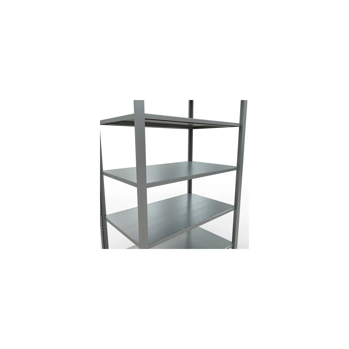 Schulte Lagertechnik MultiPlus150 klemloze kantoorstelling, basisrek, 7 legborden, zonder middenaanslag, B 1000 x D 600 x H 2300 mm, zilvergrijs/verzinkt