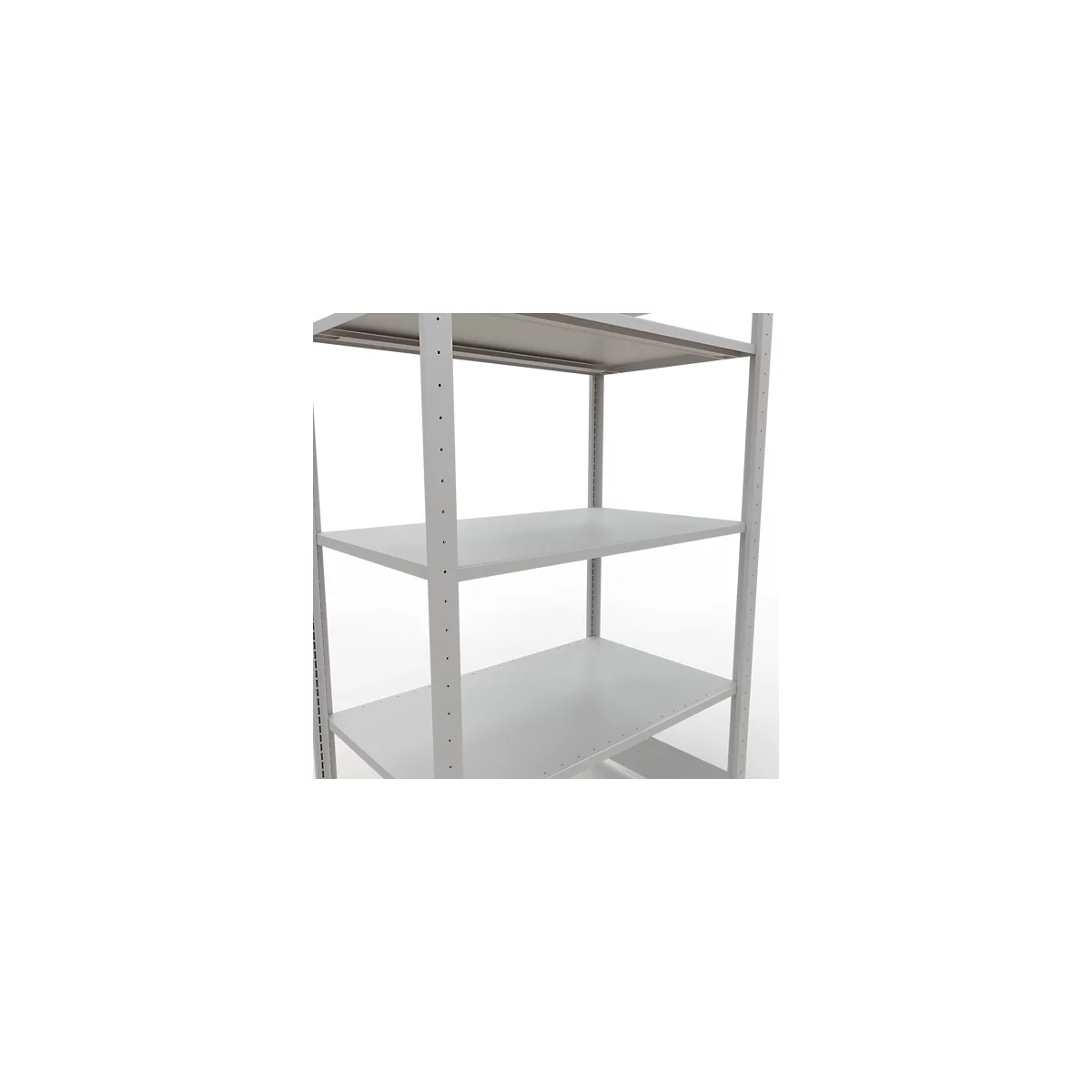 Schulte Lagertechnik Rayonnage à tablettes MULTIplus150, rayonnage de base emboîtable, L 1000 x P 600 x H 2000 mm, 5 niveaux, jusqu'à 1300 kg, gris clair