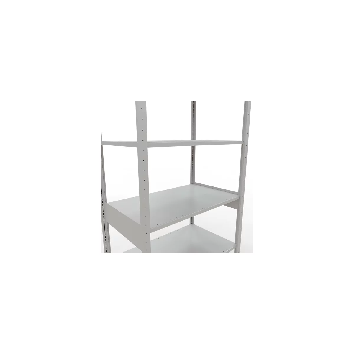 Schulte Lagertechnik Rayonnage à tablettes MULTIplus150, rayonnage de base emboîtable, L 1000 x P 600 x H 2500 mm, 6 niveaux, jusqu'à 1400 kg, gris clair