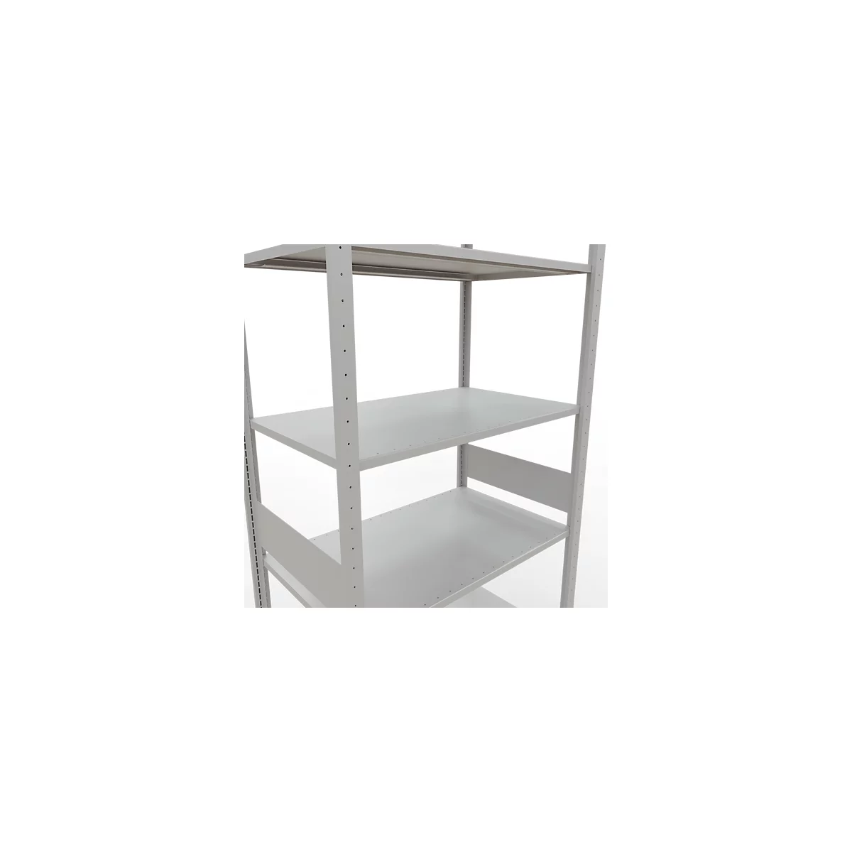 Schulte Lagertechnik Rayonnage à tablettes MULTIplus150, rayonnage de base emboîtable, L 1000 x P 600 x H 3000 mm, 7 niveaux, jusqu'à 1500 kg, gris clair