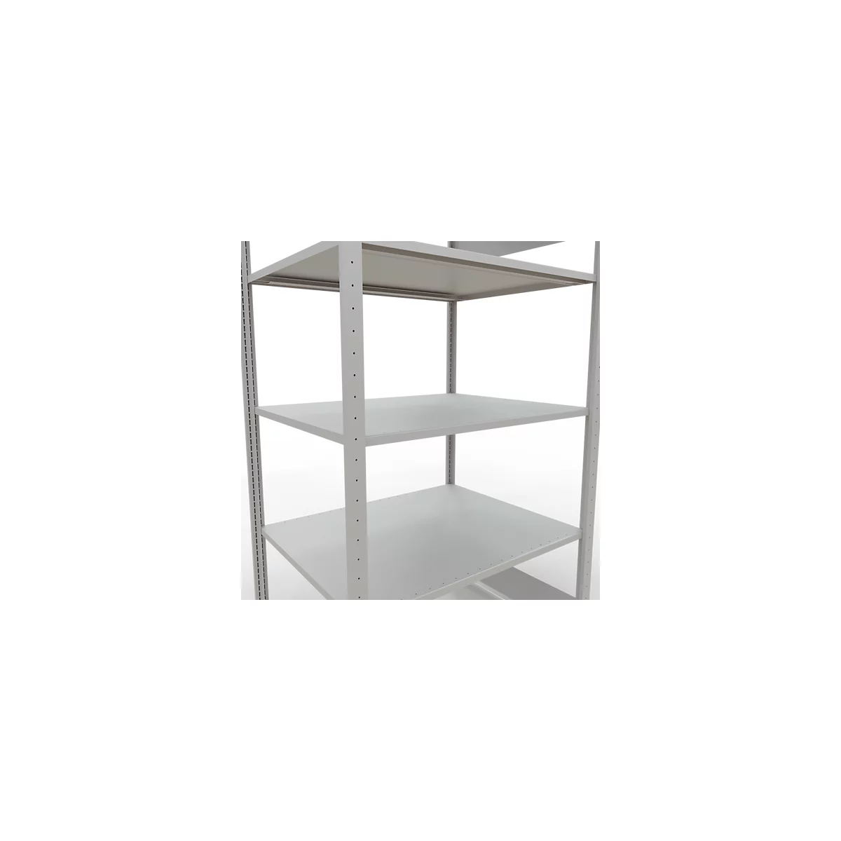 Schulte Lagertechnik Rayonnage à tablettes MULTIplus150, rayonnage de base emboîtable, L 1000 x P 800 x H 2000 mm, 5 niveaux, jusqu'à 1300 kg, gris clair