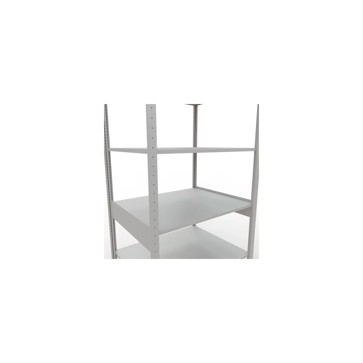 Schulte Lagertechnik Rayonnage à tablettes MULTIplus150, rayonnage de base emboîtable, L 1000 x P 800 x H 2500 mm, 6 niveaux, jusqu'à 1400 kg, gris clair