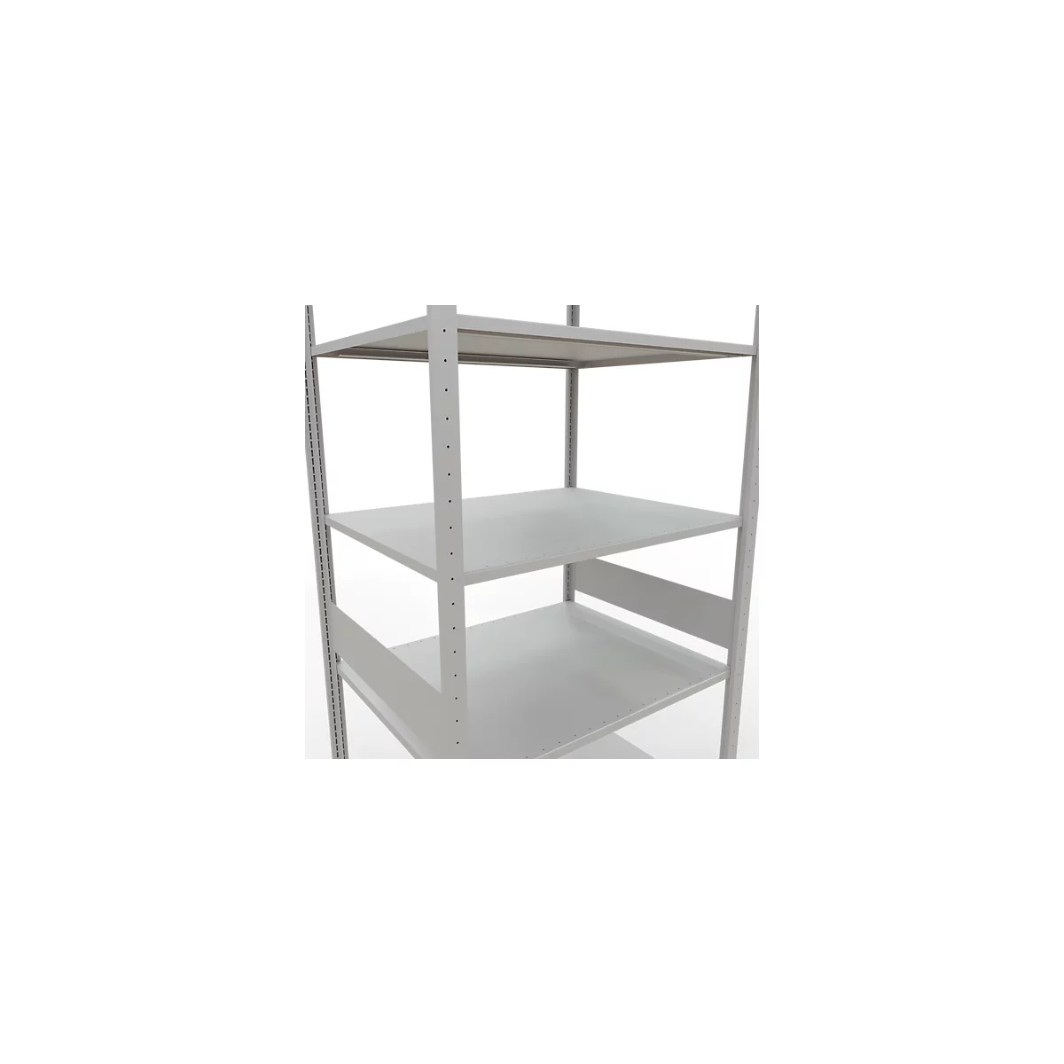 Schulte Lagertechnik Rayonnage à tablettes MULTIplus150, rayonnage de base emboîtable, L 1000 x P 800 x H 3000 mm, 7 niveaux, jusqu'à 1500 kg, gris clair