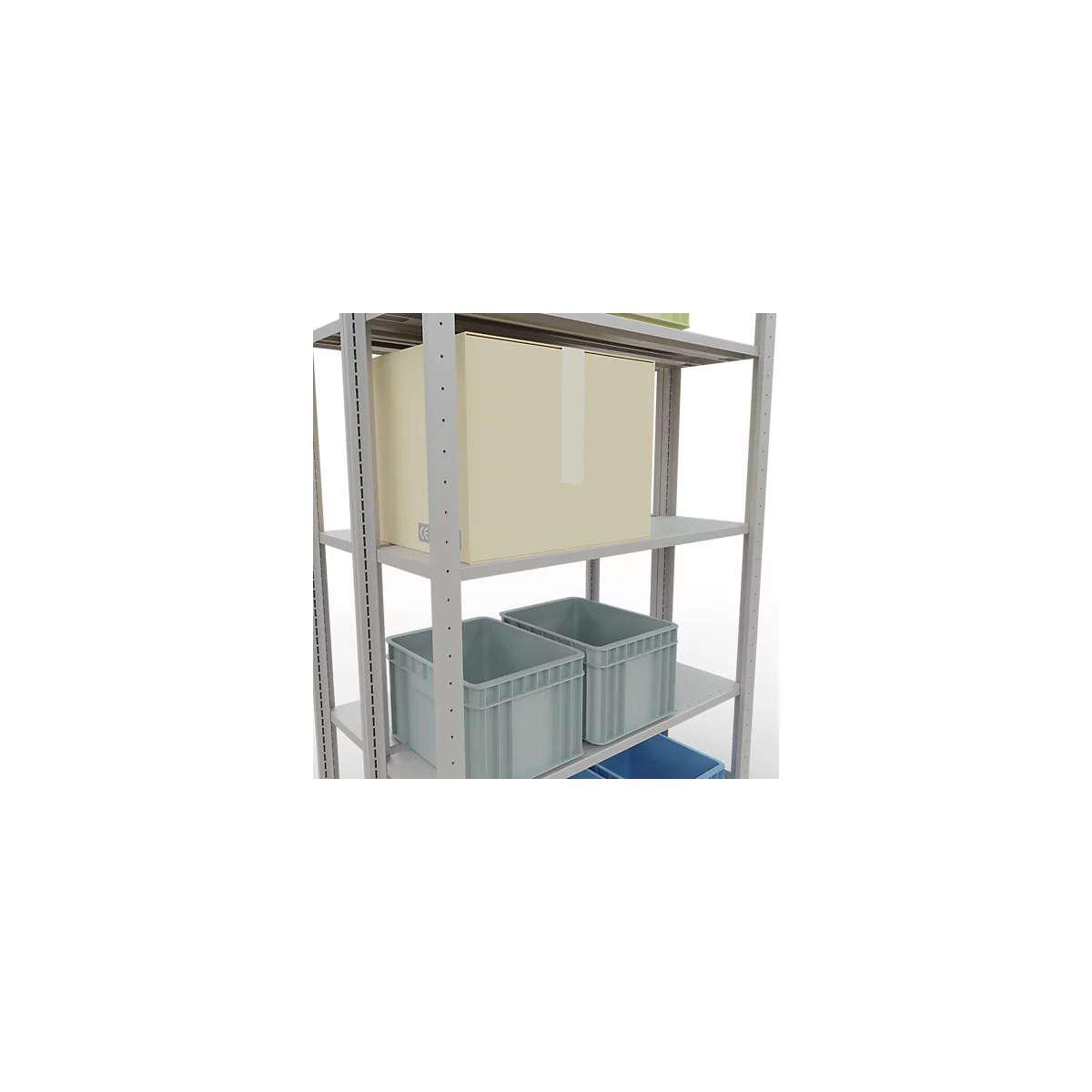 SCHULTE Lagertechnik - Rayonnage de base double emboîtable Type 150 - 2000x1000x2x300 mm 2x5 tablettes