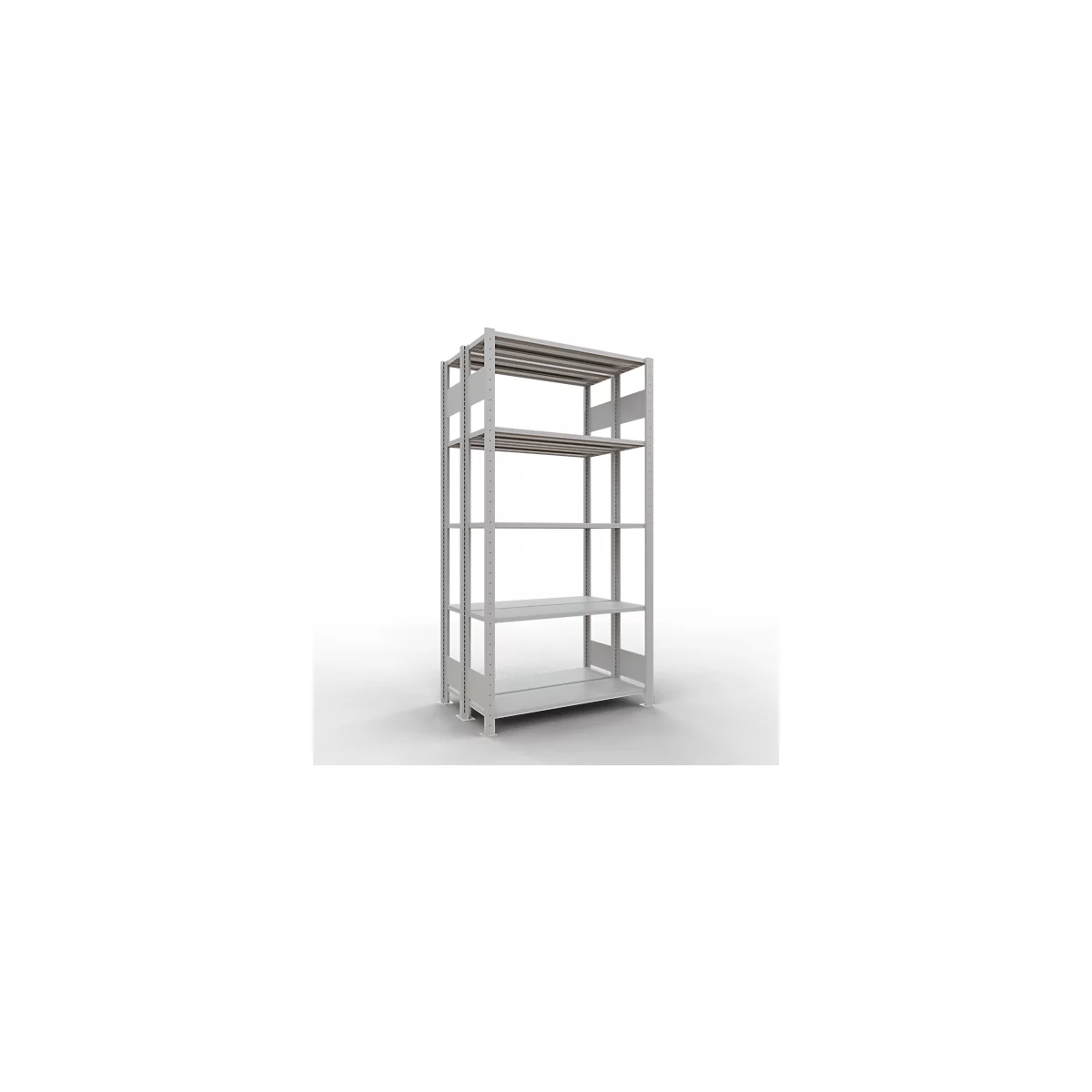 SCHULTE Lagertechnik - Rayonnage de base double emboîtable Type 150 - 2000x1000x2x300 mm 2x5 tablettes