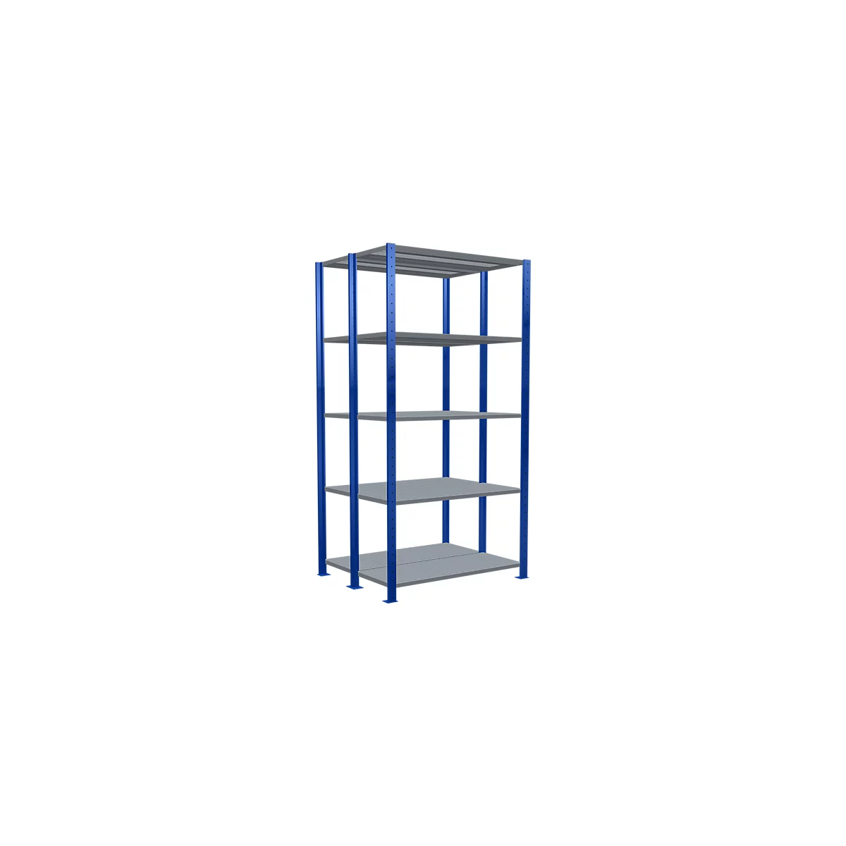 SCHULTE Lagertechnik - Rayonnage de base double emboîtable Type 150 - 2000x1000x2x400 mm 2x5 tablettes