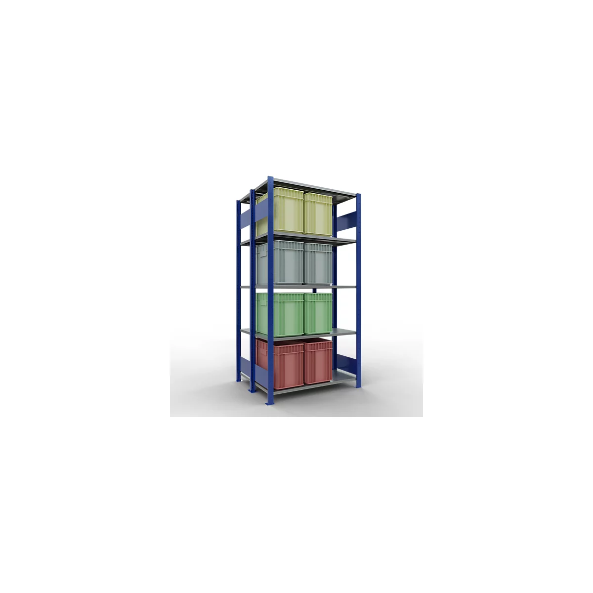 SCHULTE Lagertechnik - Rayonnage de base double emboîtable Type 150 - 2000x1000x2x400 mm 2x5 tablettes