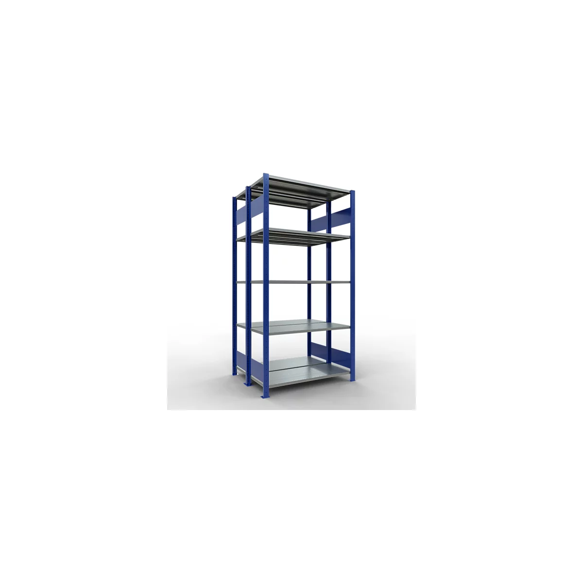 SCHULTE Lagertechnik - Rayonnage de base double emboîtable Type 150 - 2000x1000x2x400 mm 2x5 tablettes