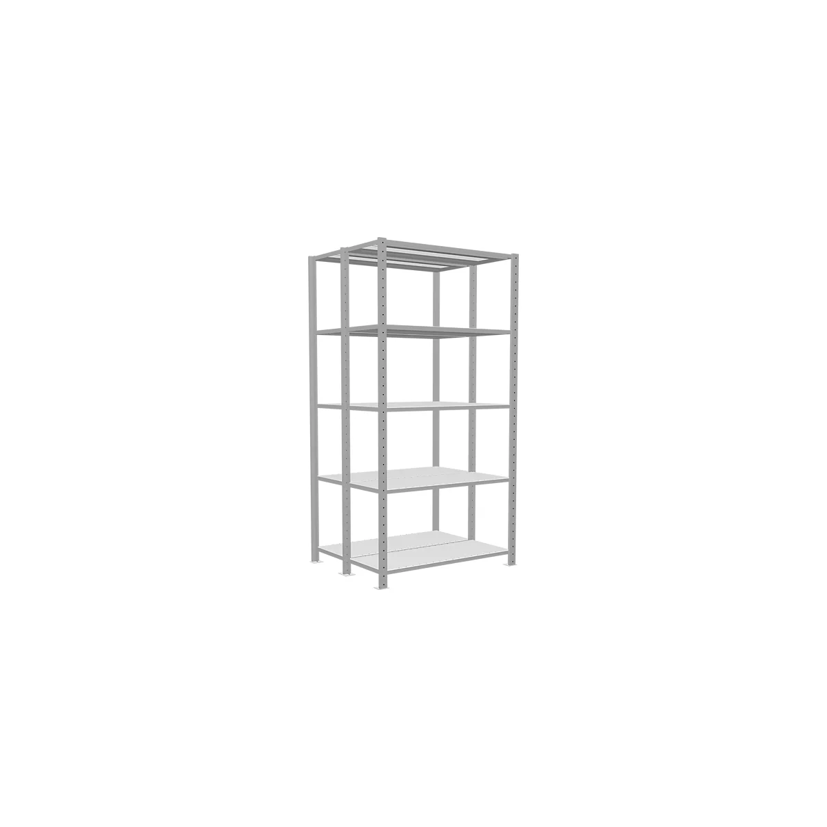 SCHULTE Lagertechnik - Rayonnage de base double emboîtable Type 150 - 2000x1000x2x400 mm 2x5 tablettes