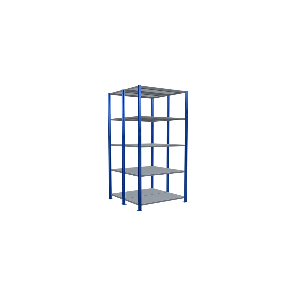 SCHULTE Lagertechnik - Rayonnage de base double emboîtable Type 150 - 2000x1000x2x500 mm 2x5 tablettes