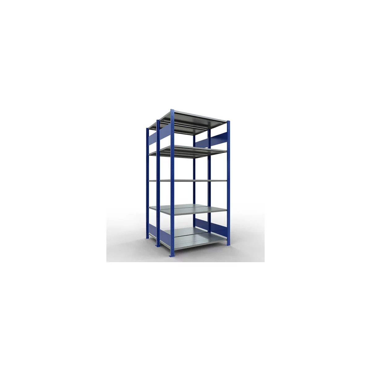 SCHULTE Lagertechnik - Rayonnage de base double emboîtable Type 150 - 2000x1000x2x500 mm 2x5 tablettes