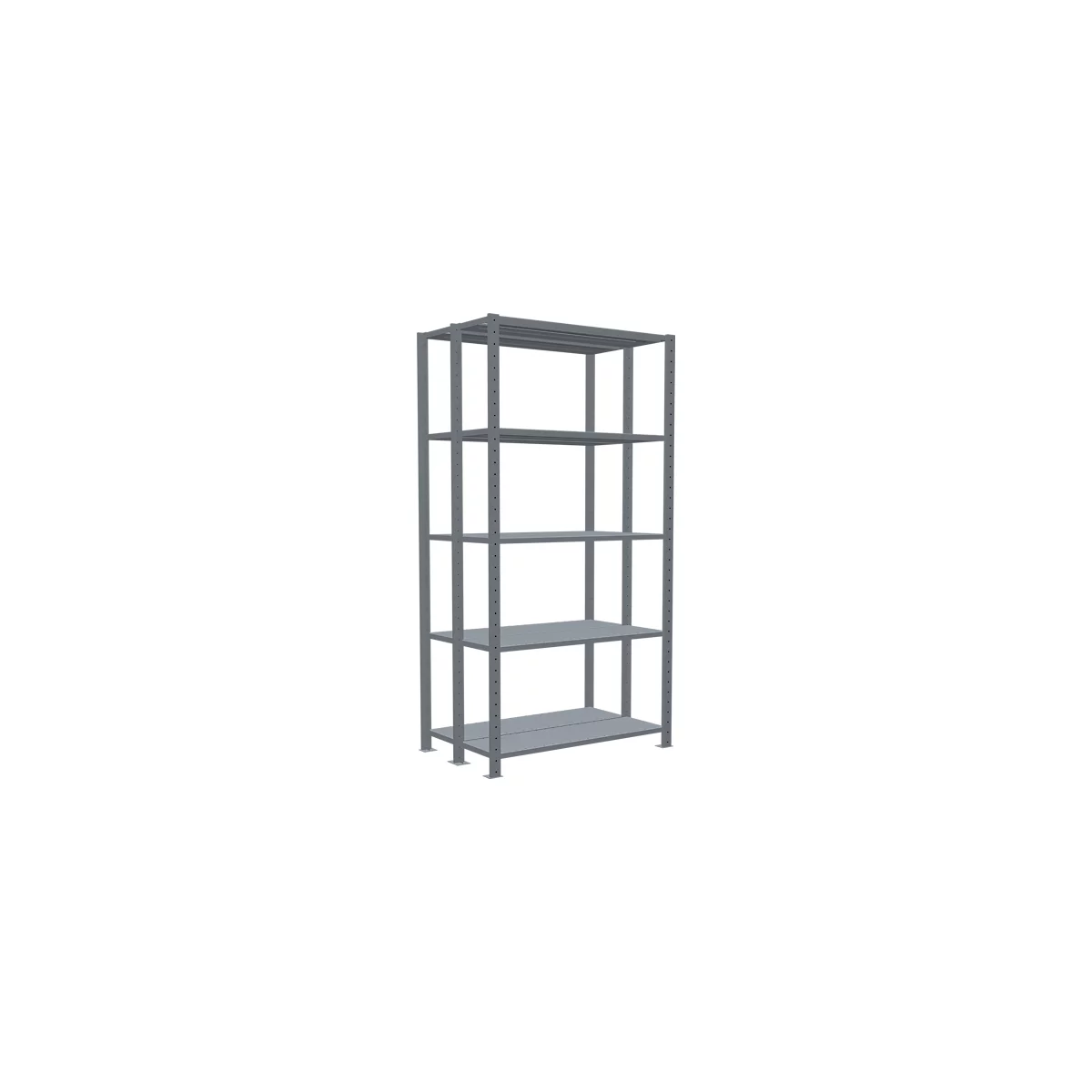 SCHULTE Lagertechnik - Rayonnage de base double emboîtable Type 150 - 2000x1000x300 mm galv. 2x5 tablettes