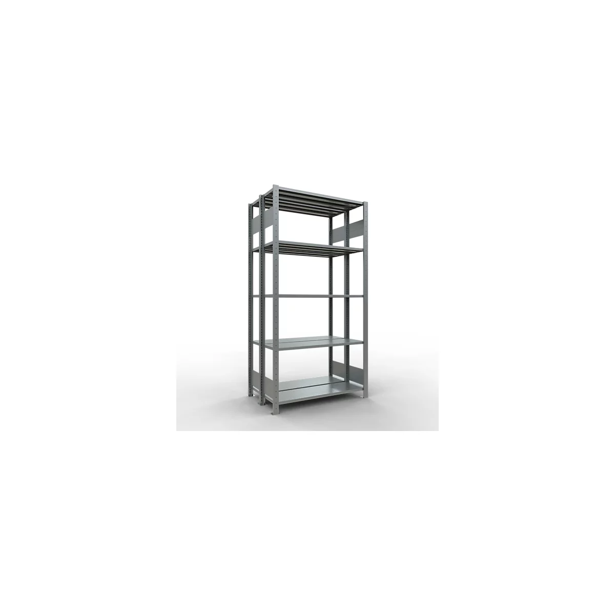 SCHULTE Lagertechnik - Rayonnage de base double emboîtable Type 150 - 2000x1000x300 mm galv. 2x5 tablettes