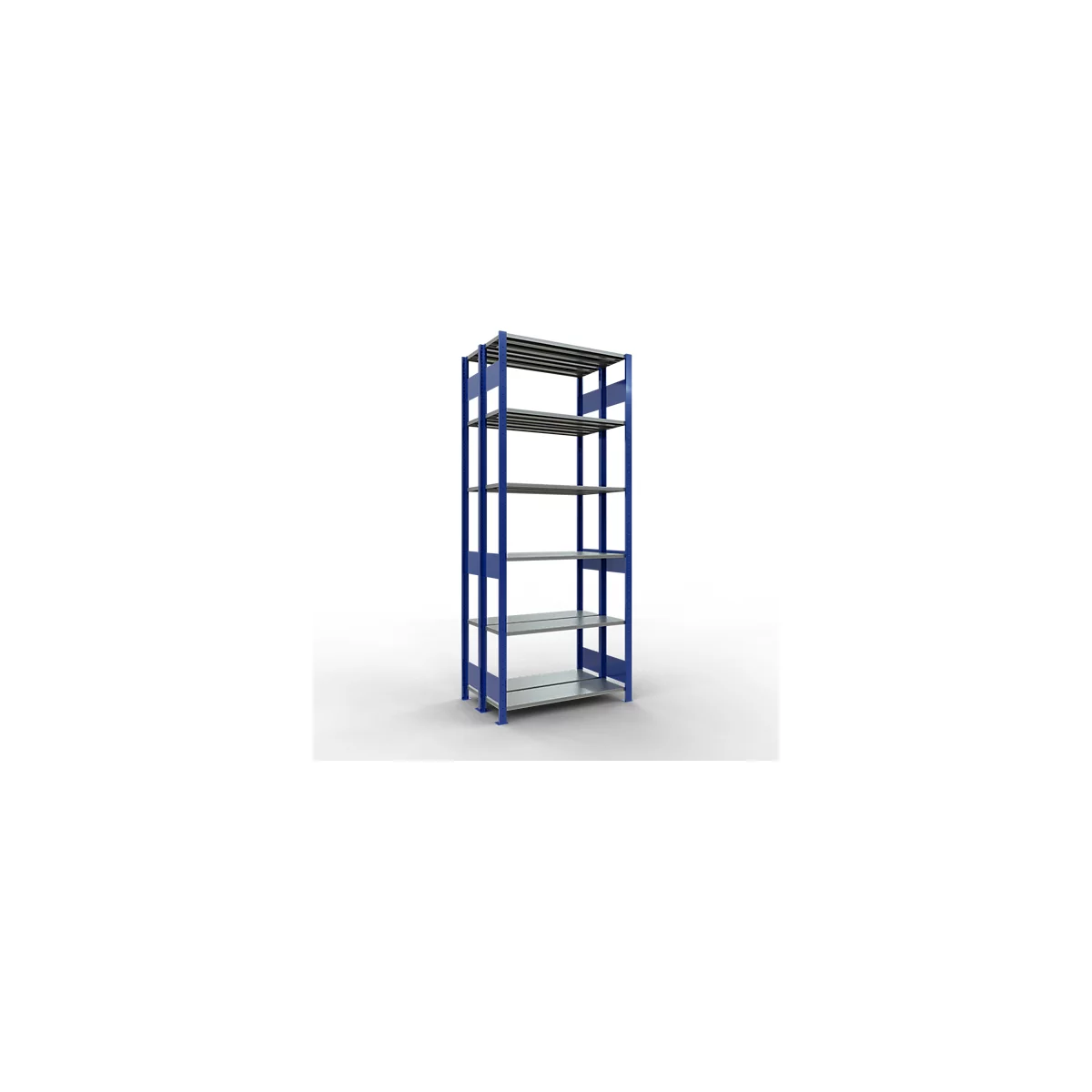 SCHULTE Lagertechnik - Rayonnage de base double emboîtable Type 150 - 2500x1000x2x300 mm 2x6 tablettes