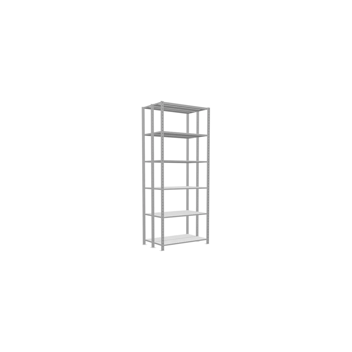 SCHULTE Lagertechnik - Rayonnage de base double emboîtable Type 150 - 2500x1000x2x300 mm 2x6 tablettes