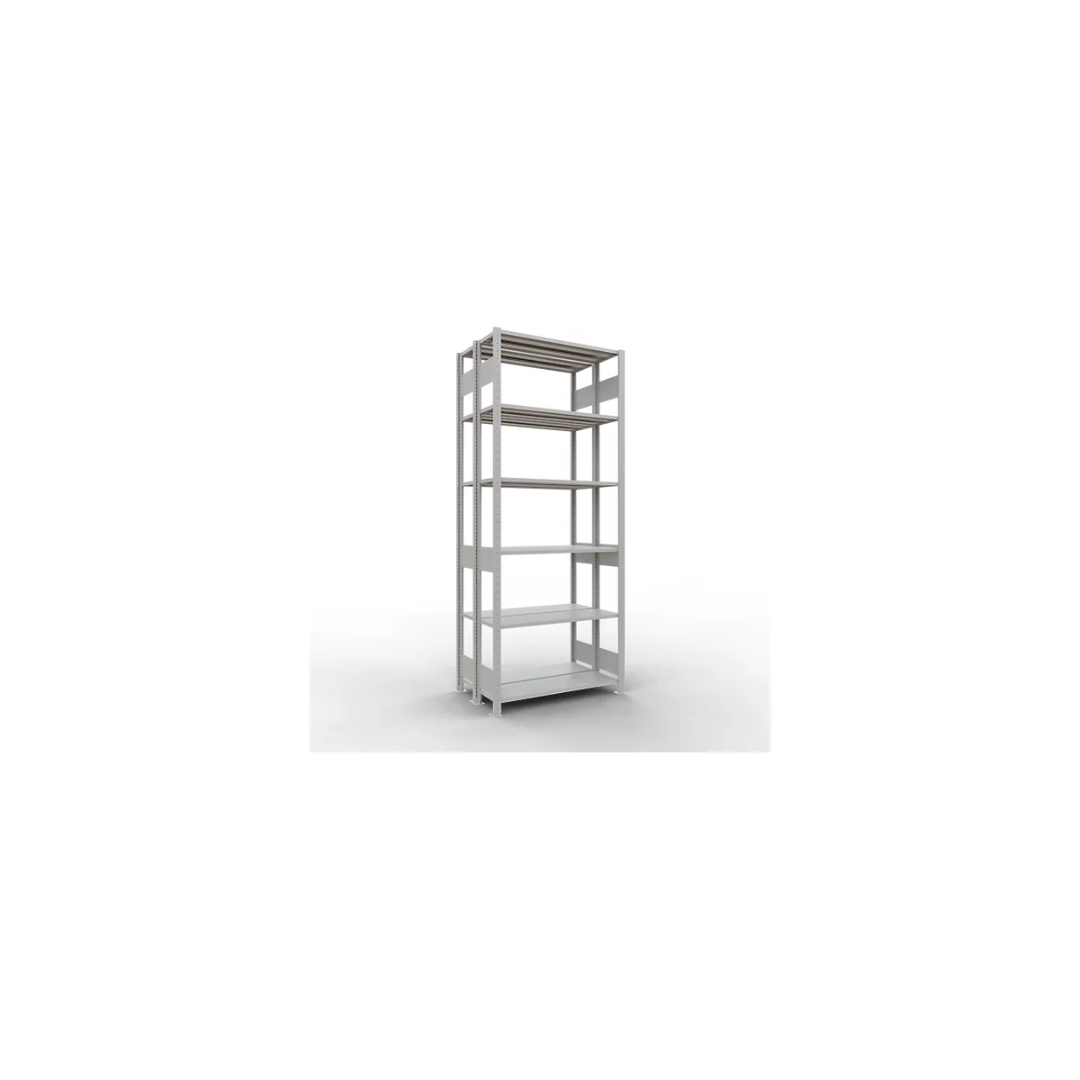 SCHULTE Lagertechnik - Rayonnage de base double emboîtable Type 150 - 2500x1000x2x300 mm 2x6 tablettes
