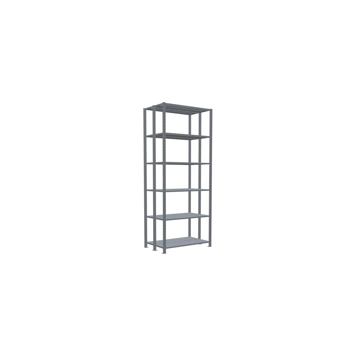 SCHULTE Lagertechnik - Rayonnage de base double emboîtable type 150 - 2500x1000x2x300 mm galv. 2x6 tablettes