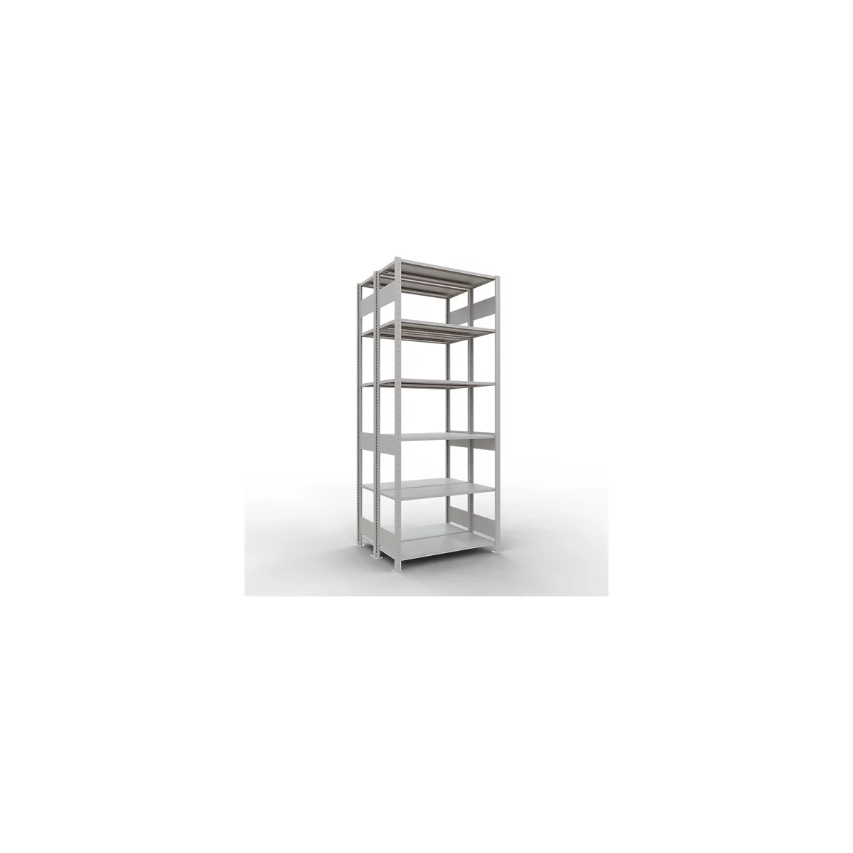 SCHULTE Lagertechnik - Rayonnage de base double emboîtable Type 150 - 2500x1000x2x400 mm 2x6 tablettes