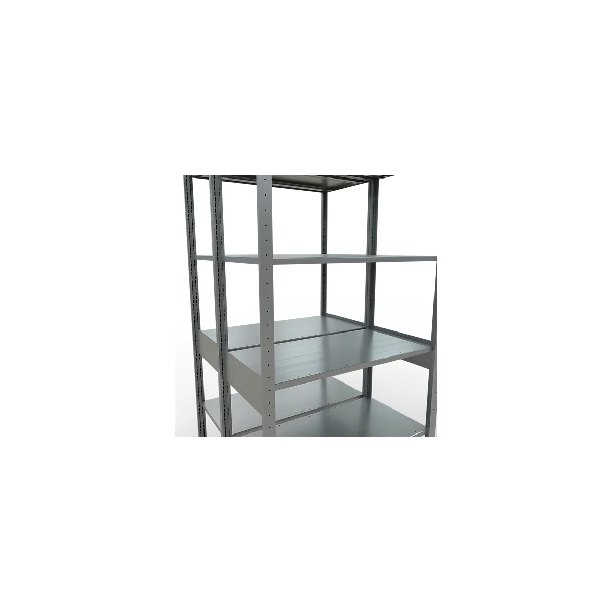 SCHULTE Lagertechnik - Rayonnage de base double emboîtable type 150 - 2500x1000x2x500 mm galv. 2x6 tablettes
